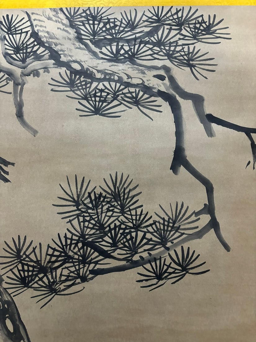 A Chinese Vertical Scroll Ink Painting of Deer on Paper - 3