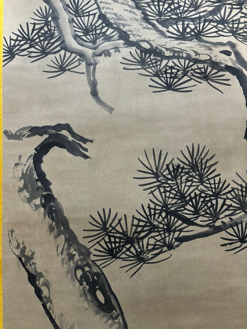 A Chinese Vertical Scroll Ink Painting of Deer on Paper - 4