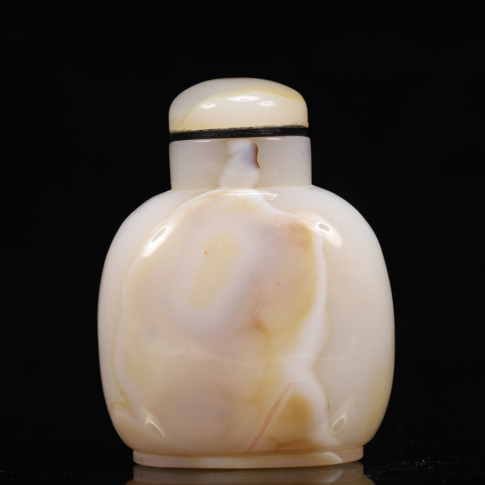An Exquisite Agate Rooster Pattern Snuff Bottle - 5