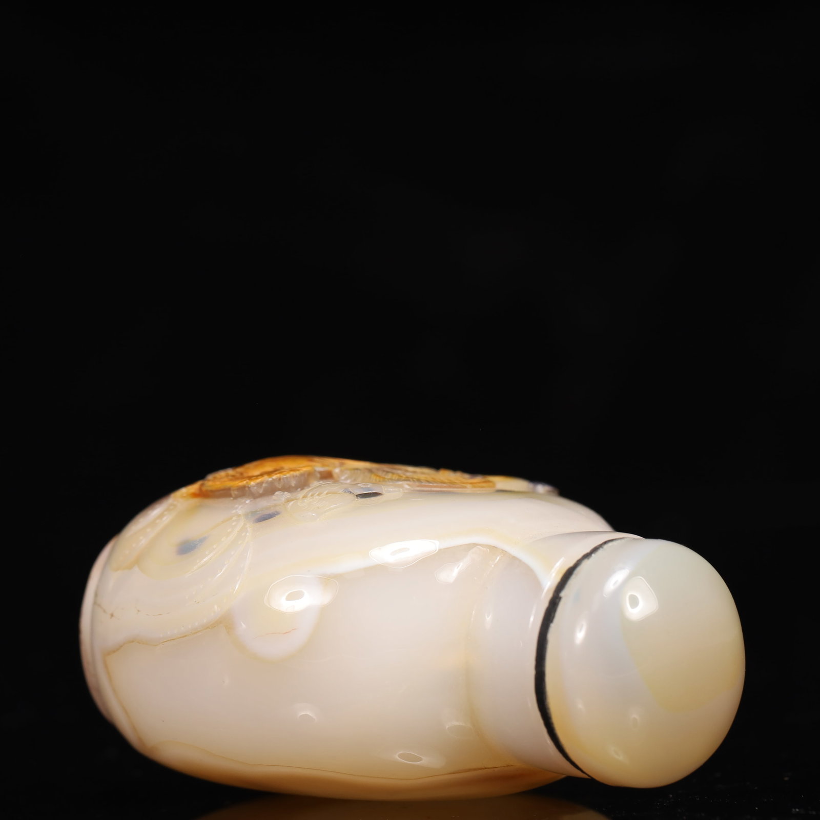 An Exquisite Agate Rooster Pattern Snuff Bottle - 7