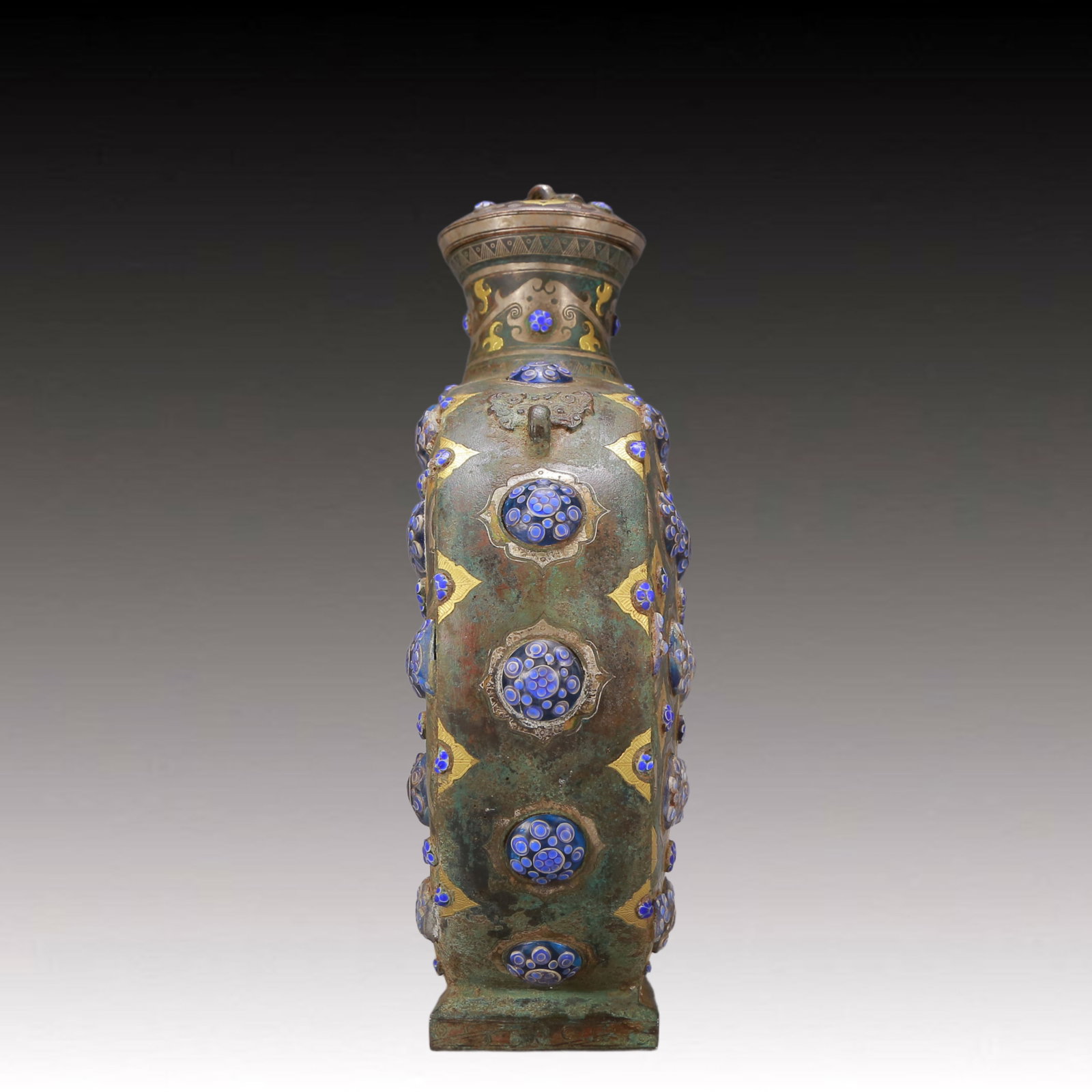 A Exquisite Gold and Silver-Inlaid Bronze Vase - 8
