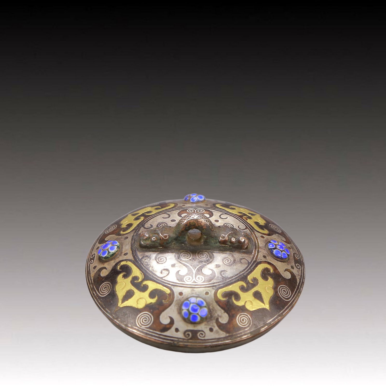 A Exquisite Gold and Silver-Inlaid Bronze Vase - 9