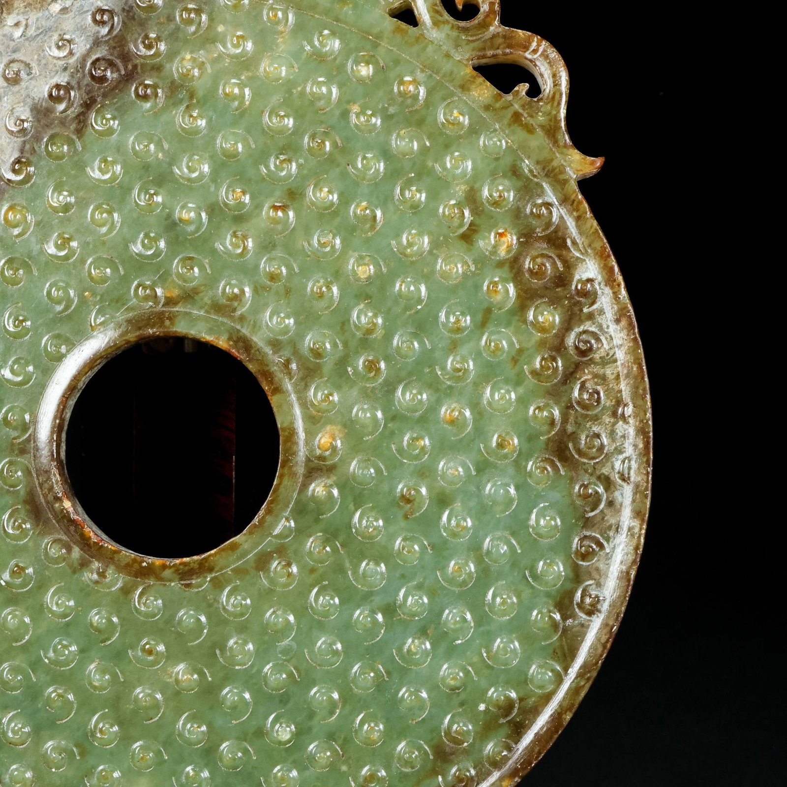 An Exquisite Archaic Jade Dragon Pattern Ornament - 7