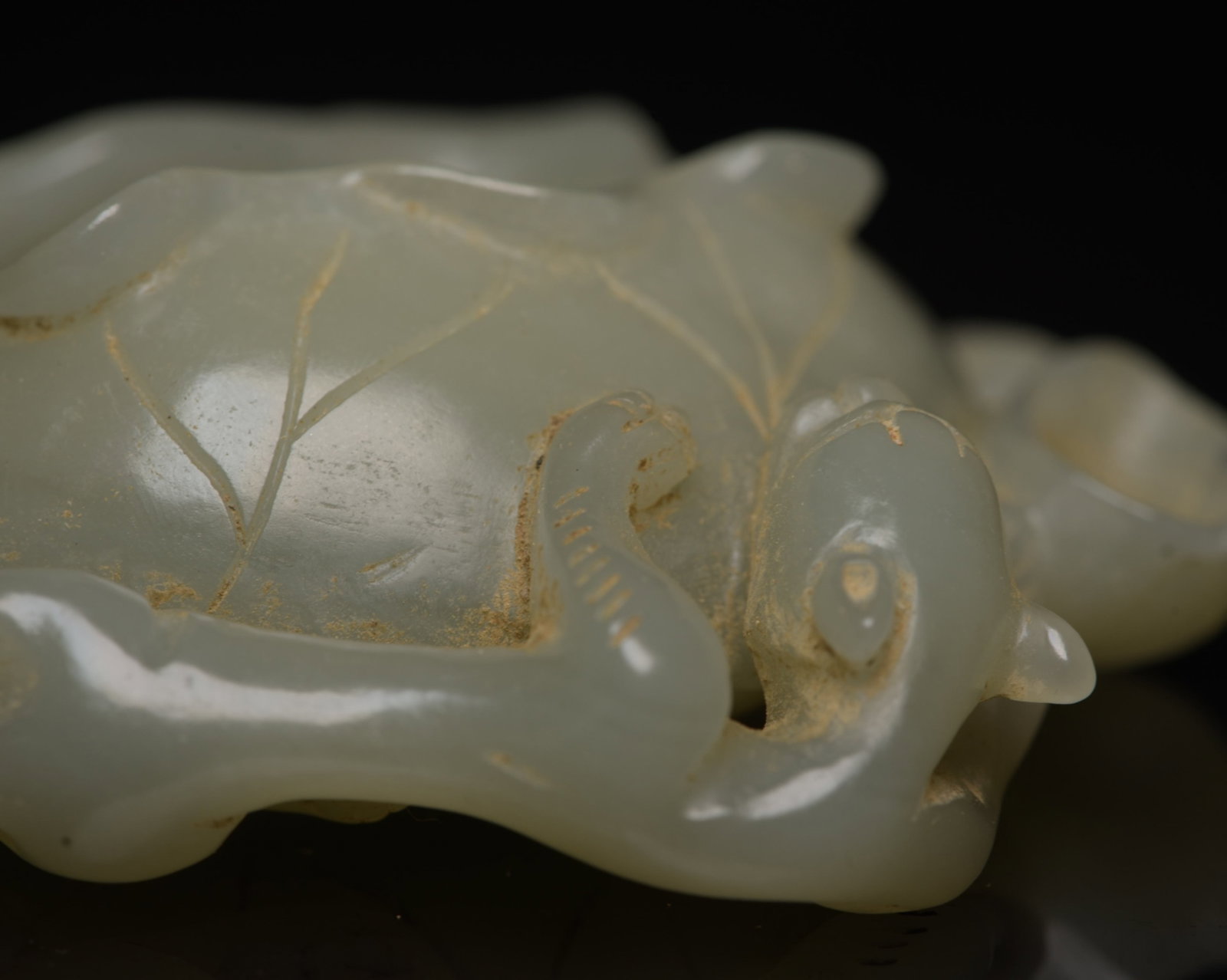 An Exquisite White Jade Beast Pattern Brush Washer - 8