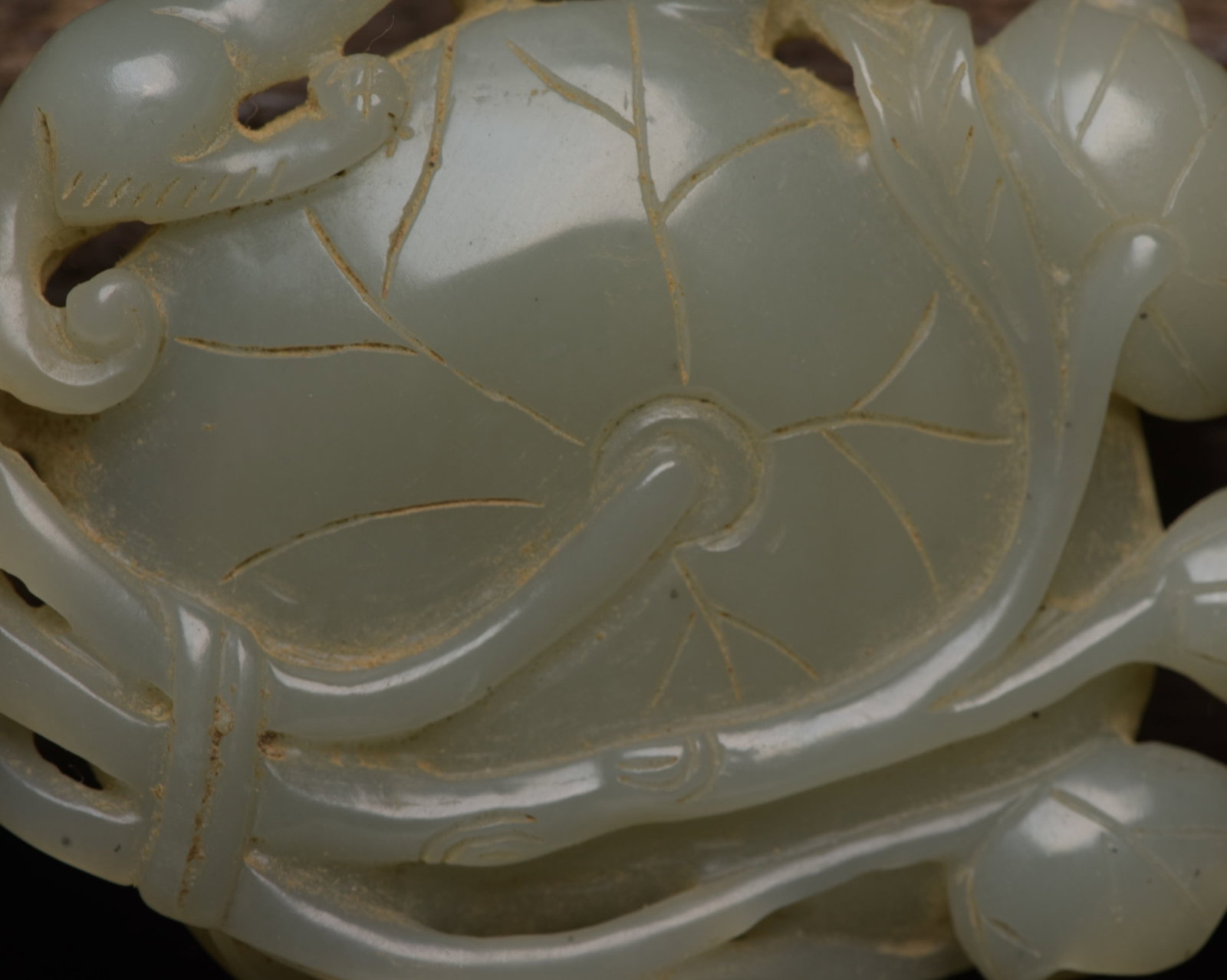 An Exquisite White Jade Beast Pattern Brush Washer - 9