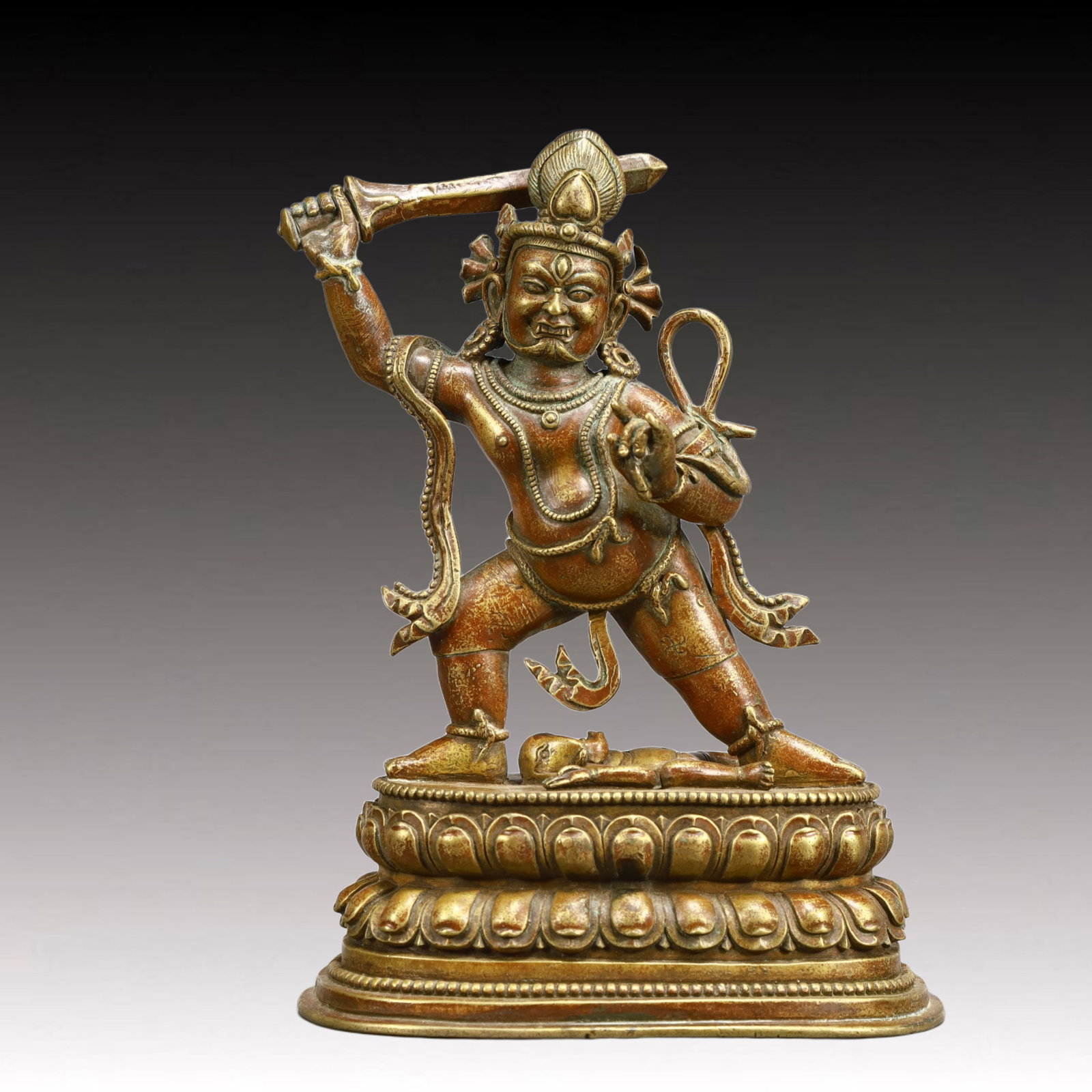 A Solemn Bronze Statue of Vajra (1 of 8)