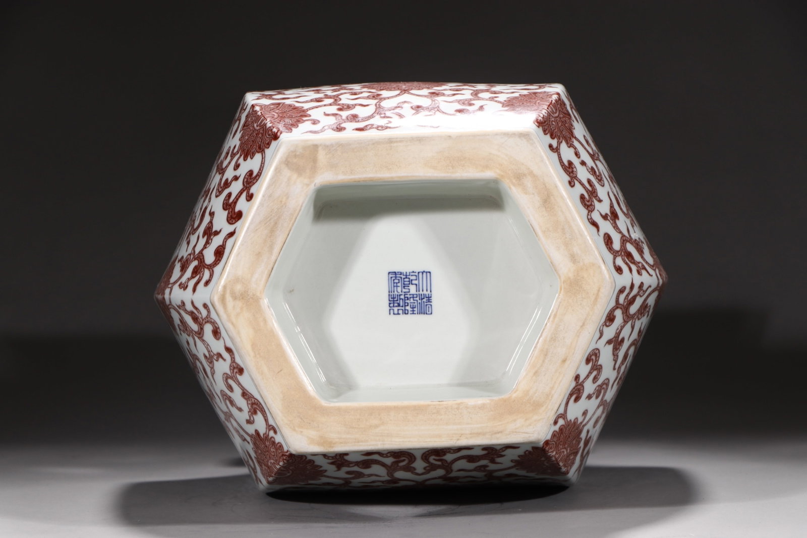 A Huge Underglaze-Red Lotus Pattern Double-Ears Vase - 9