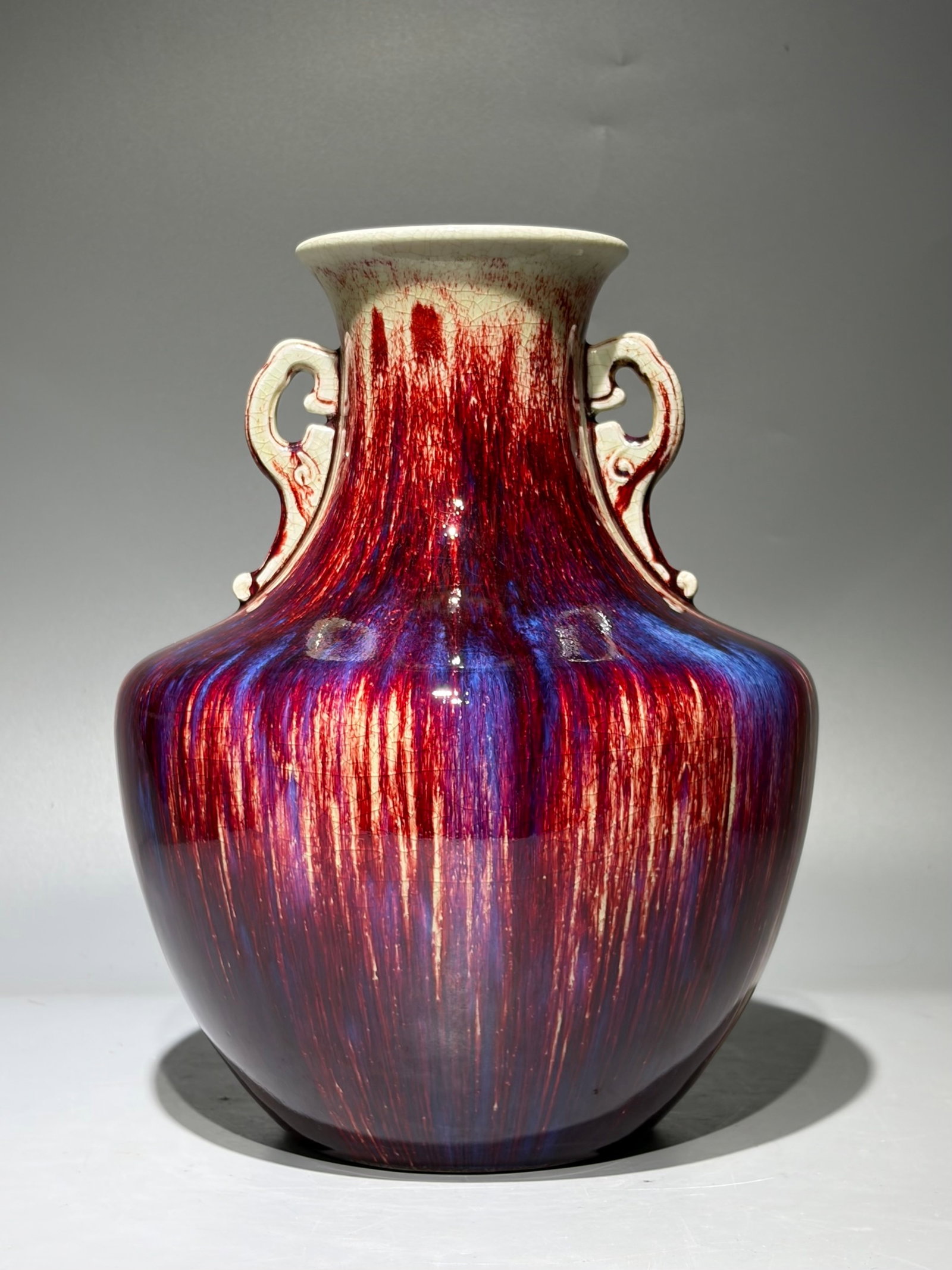 An Exquisite Flambe Glazed Double-Ears Vase (1 of 10)