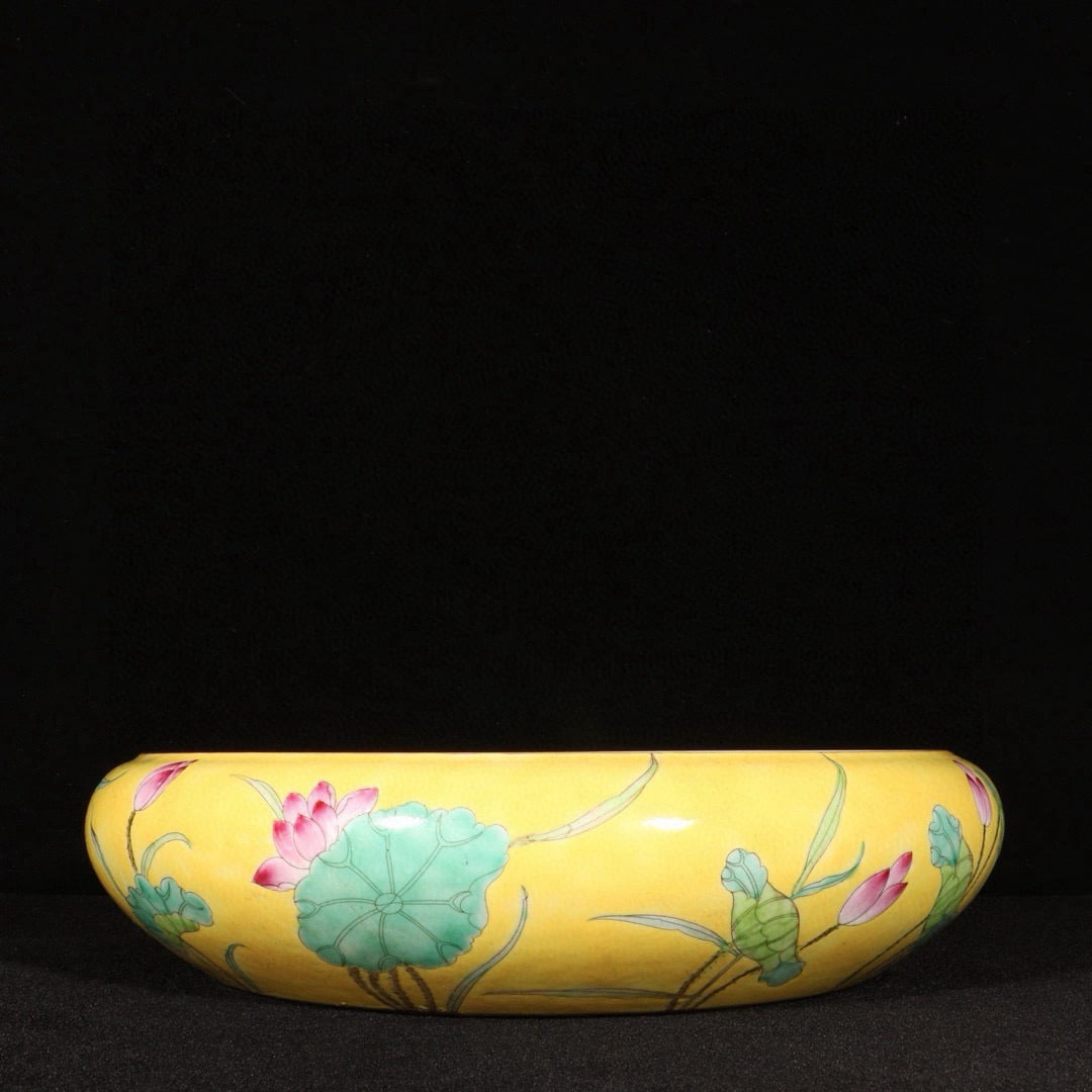 An Exquisite Enamel Lotus Pattern Brush Washer - 5