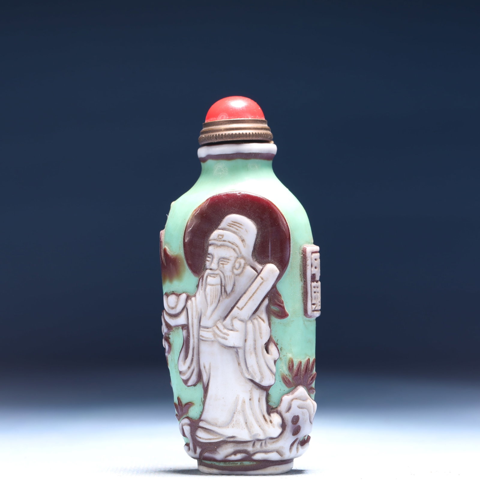 An Exquisite Glass Figure Pattern Snuff Bottle - 4