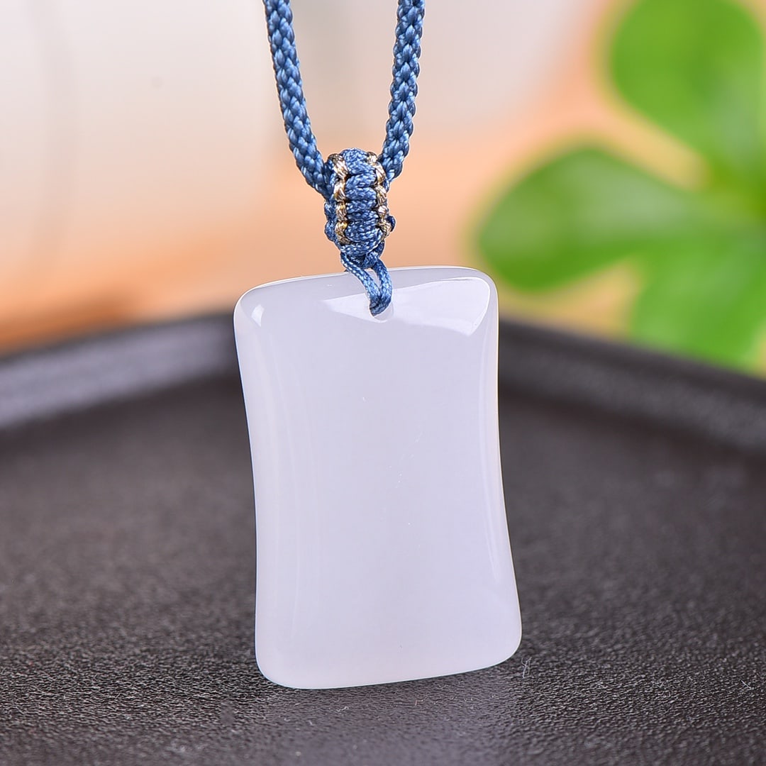 An Exquisite White Jade Pendant: An Exquisite White Jade Pendant,Size:0.8inx1.2in 白玉挂件