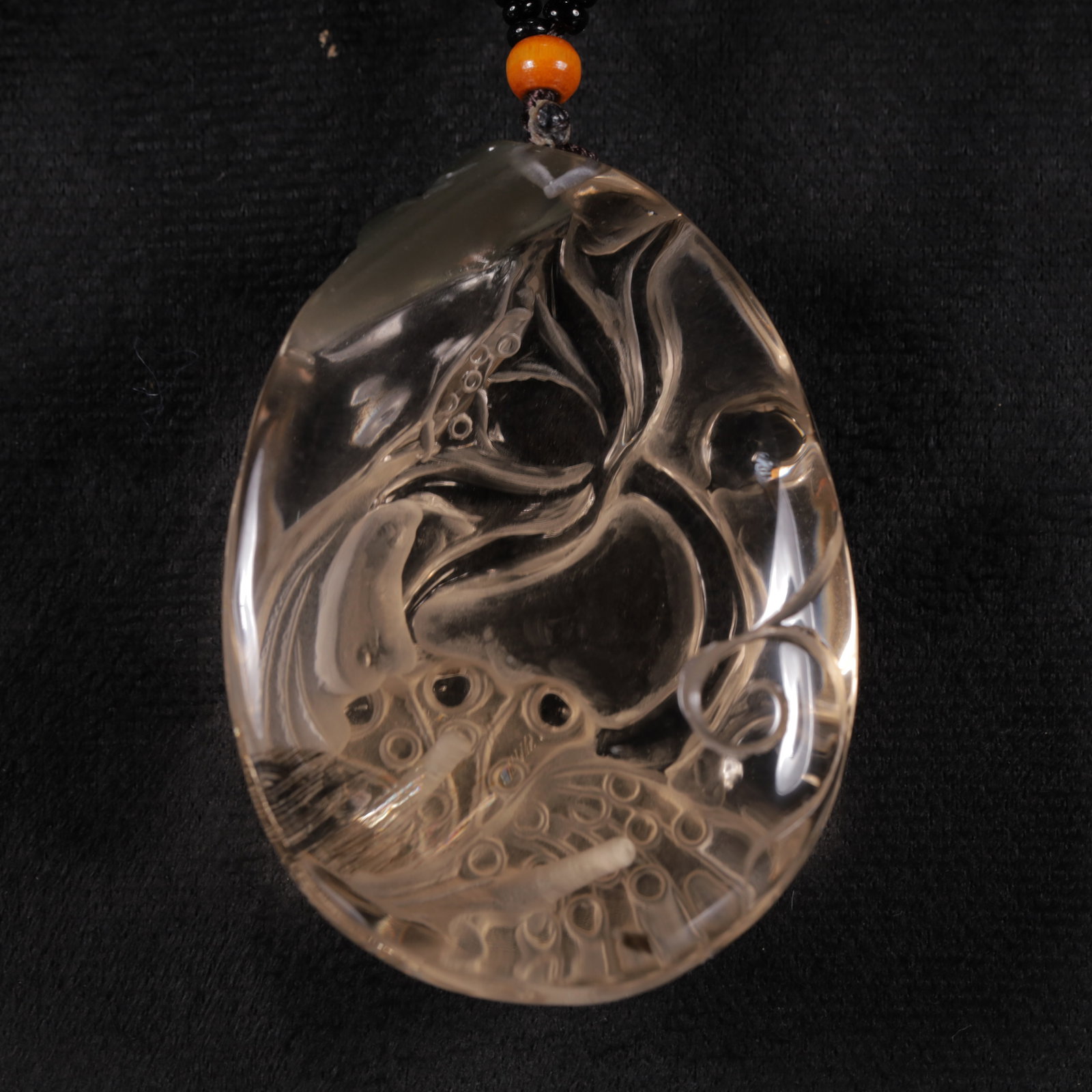 An Exquisite Crystal Flower Pattern Pendant - 3