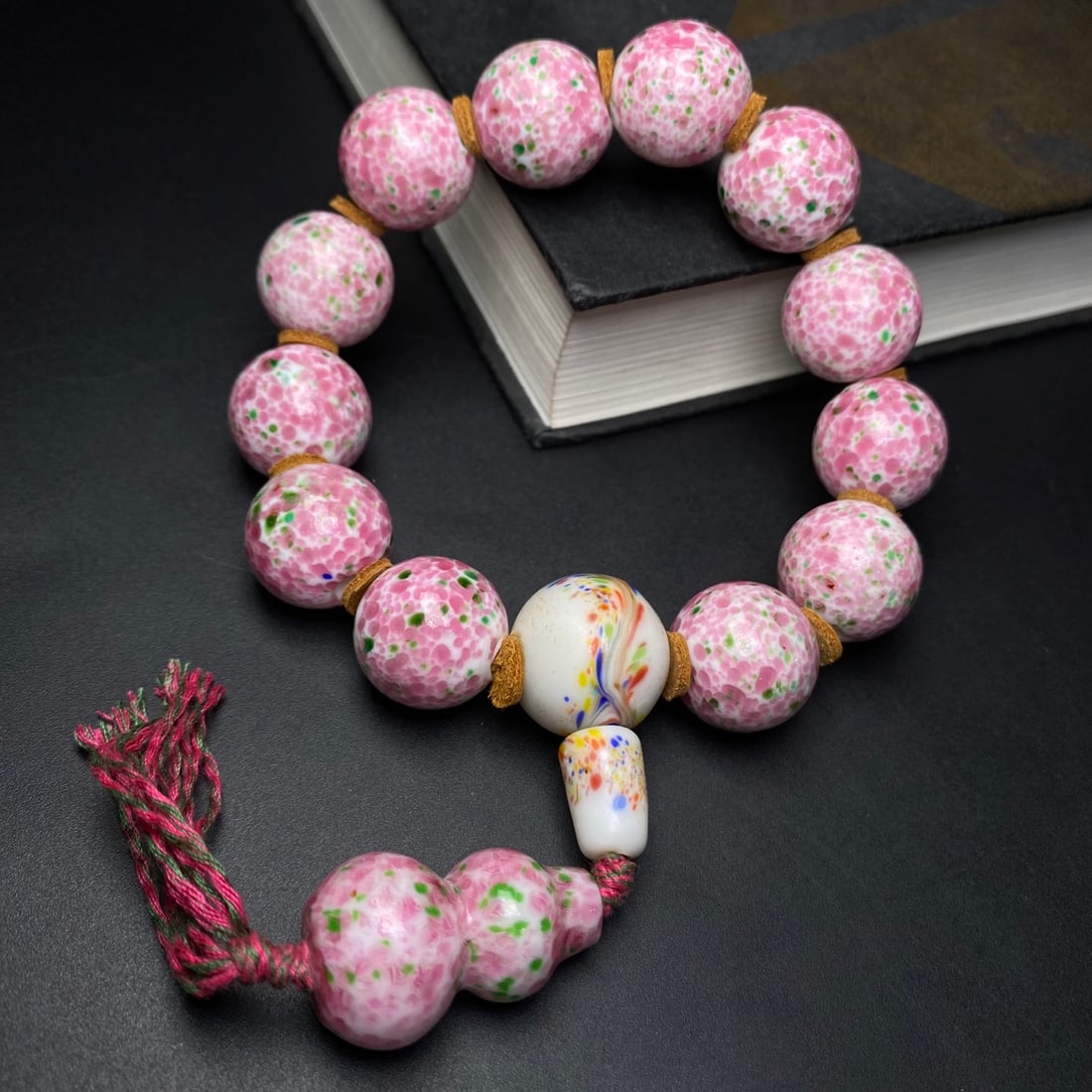 A Precious Glass Bracelets: A Precious Glass Bracelets,Size:0.8in 琉璃手串