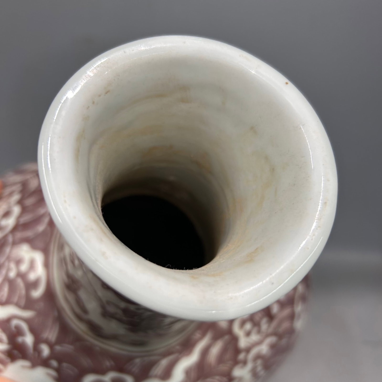 A Huge Underglaze-Red Seawater and Dragon Pattern Vase - 5