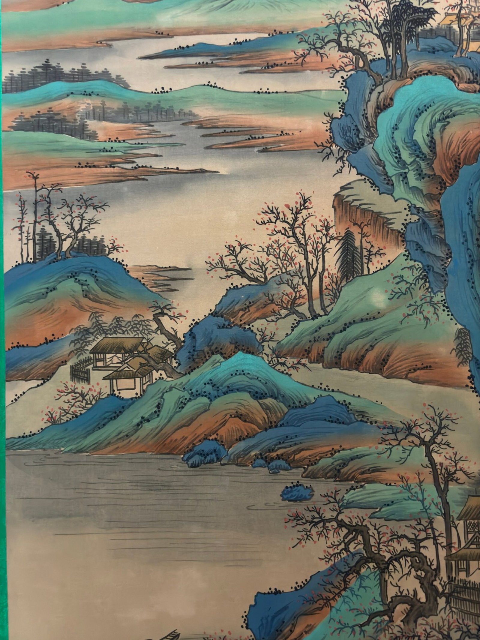 A Chinese Vertical Scroll Ink Painting of Landscape on Silk,Zhang Daqian - 5