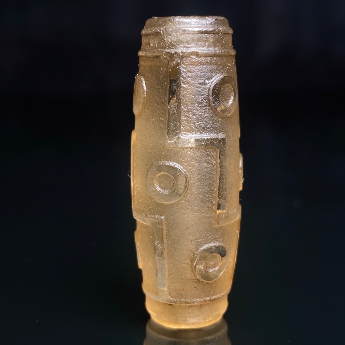 An Exquisite Crystal Nine Eyes Dzi Bead Pendant - 4