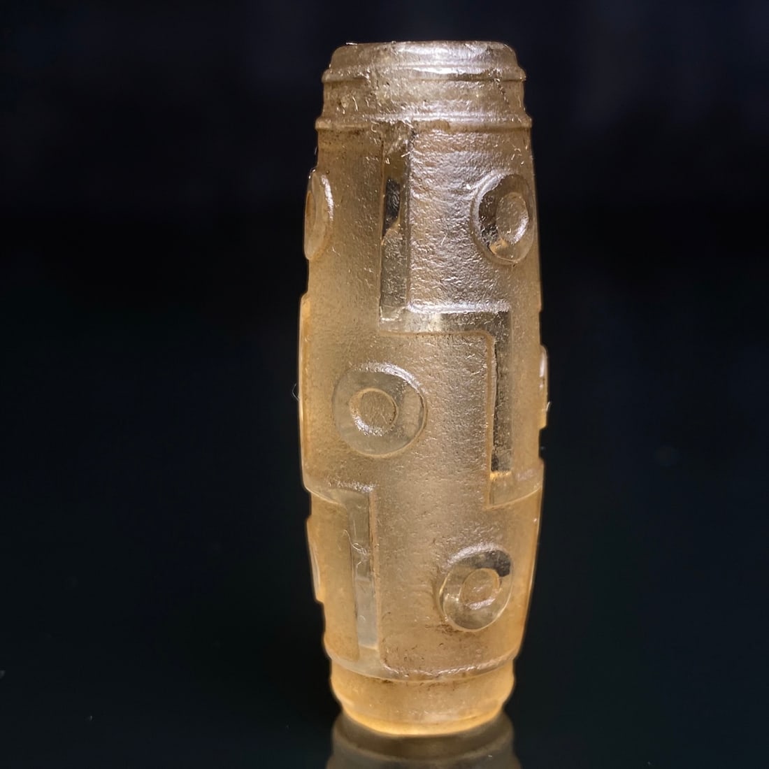 An Exquisite Crystal Nine Eyes Dzi Bead Pendant - 5