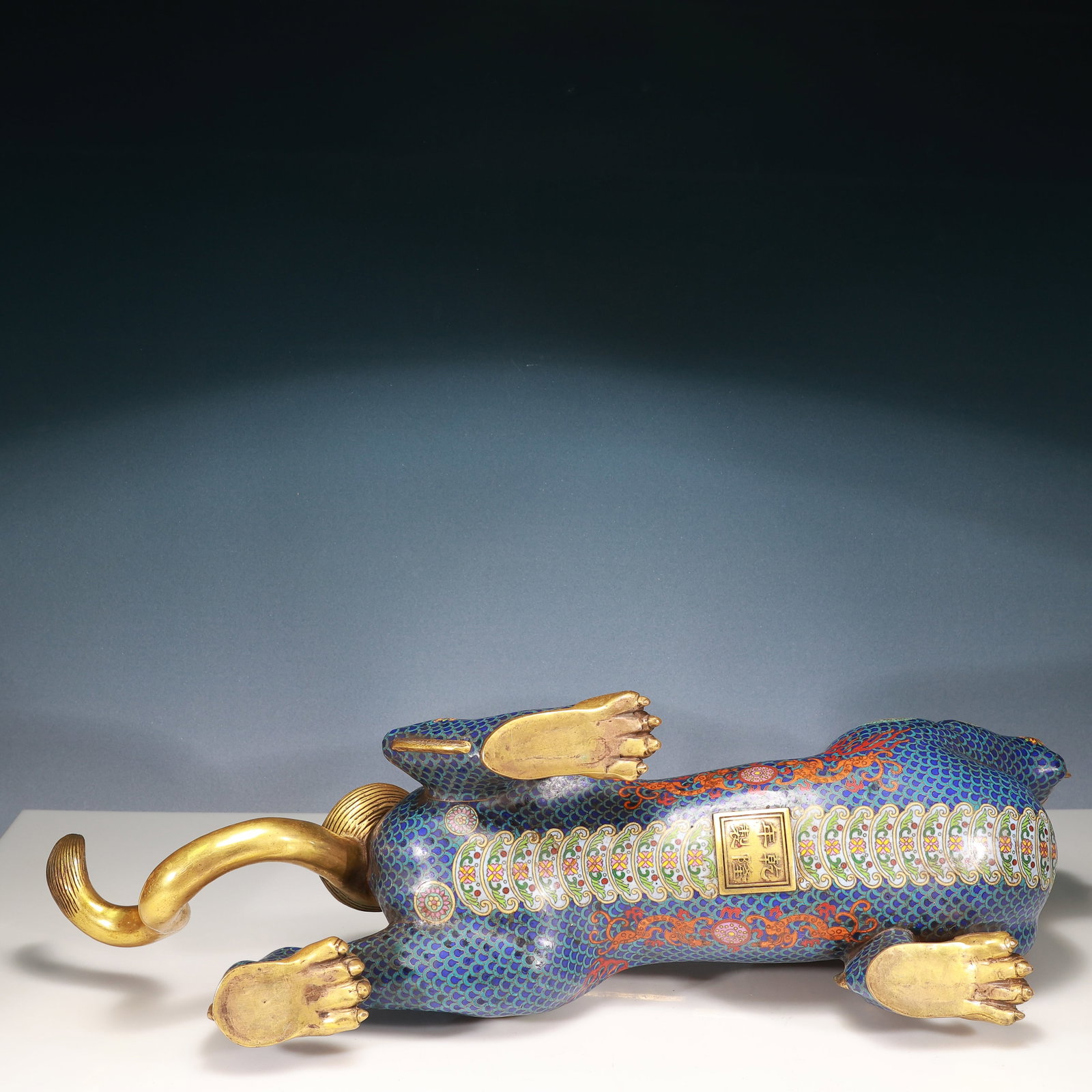 A Huge Cloisonne Figure and Dragon Pattern Dragon Ornament - 13