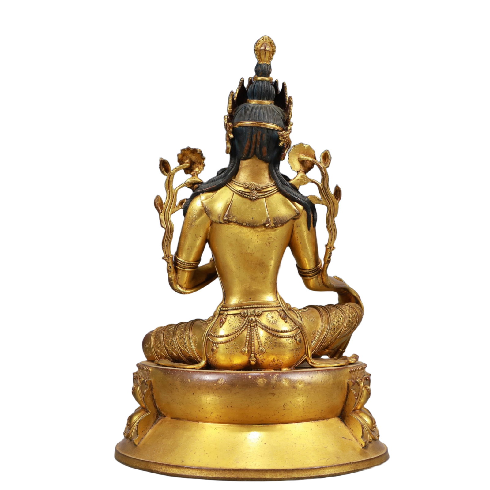 A Solemn Gilt Bronze Statue of Tara - 11
