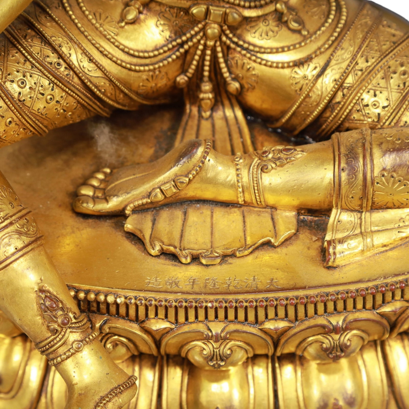A Solemn Gilt Bronze Statue of Tara - 4