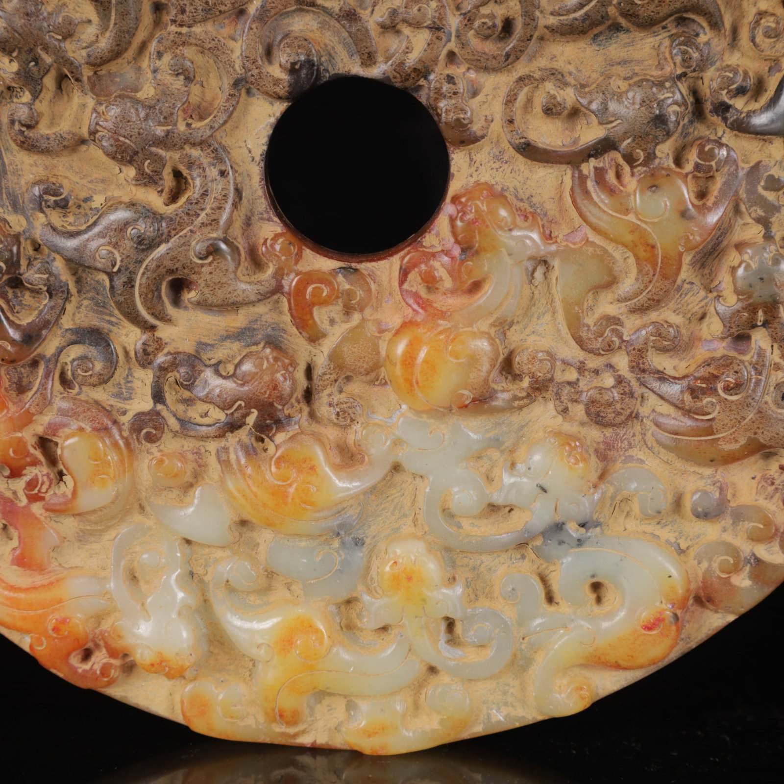 An Exquisite White Jade Chi-Dragon Pattern Jade Pendant,with Poem - 5