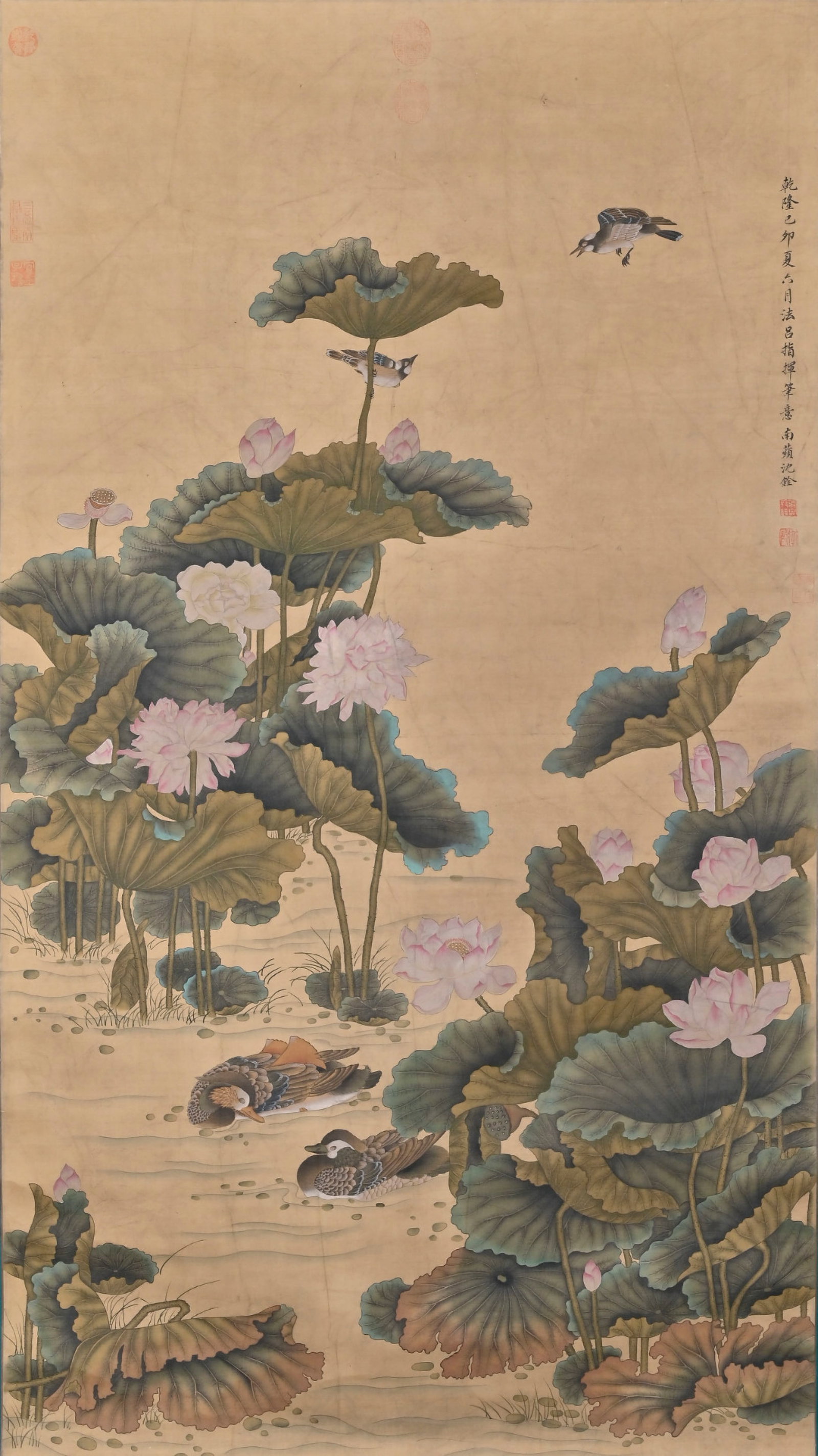 A Chinese Vertical Scroll Ink Painting of Flower and Bird on Paper,Shen Quan - 2