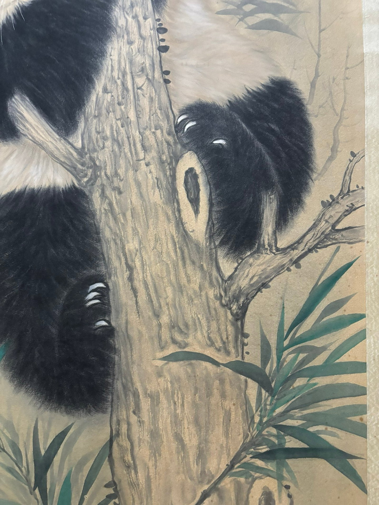 A Chinese Vertical Scroll Ink Painting of Panda on Paper,Zhang Daqian - 6