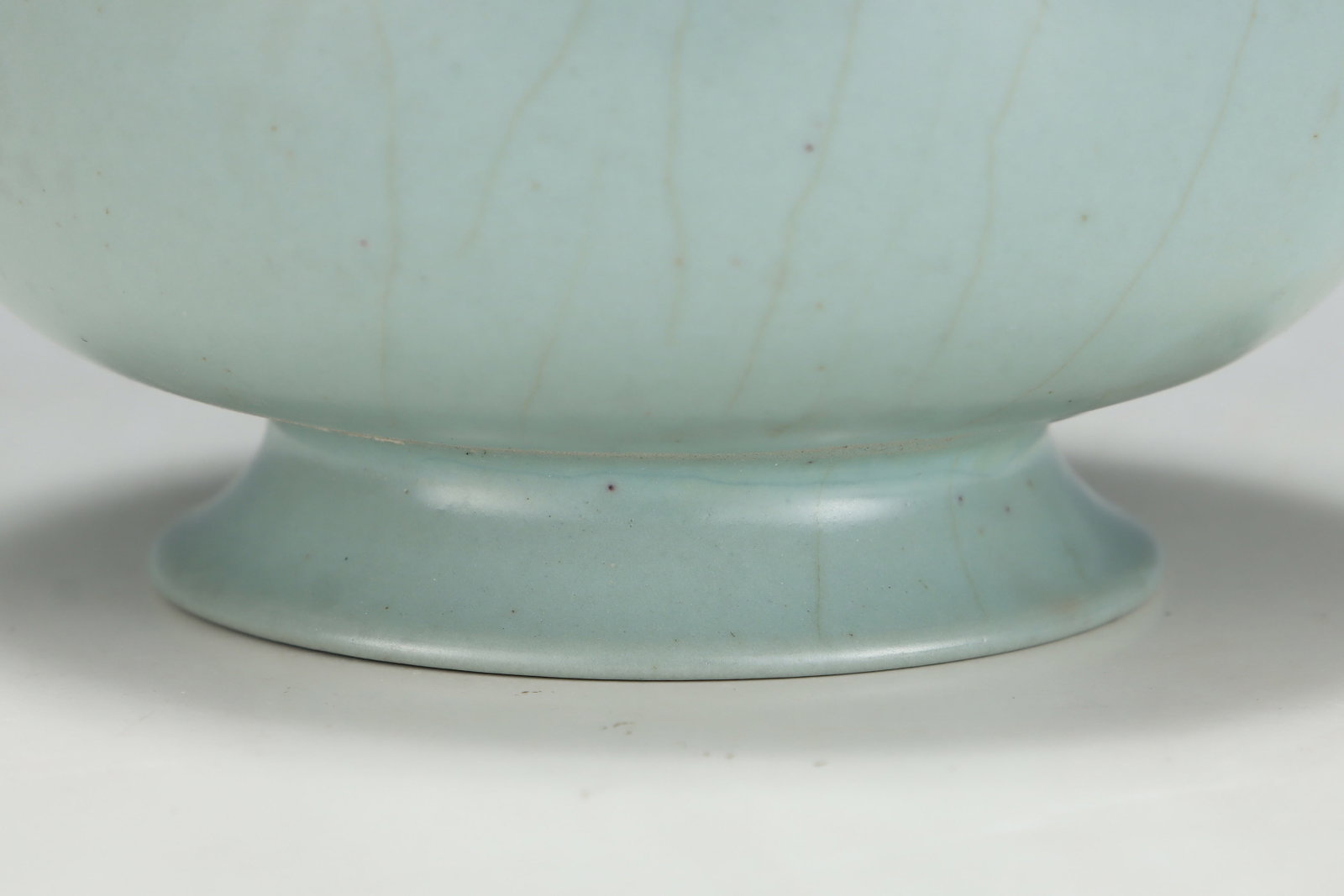 An Exquisite Ru yao Sky Blue Glazed Stem Cup Bowl - 6