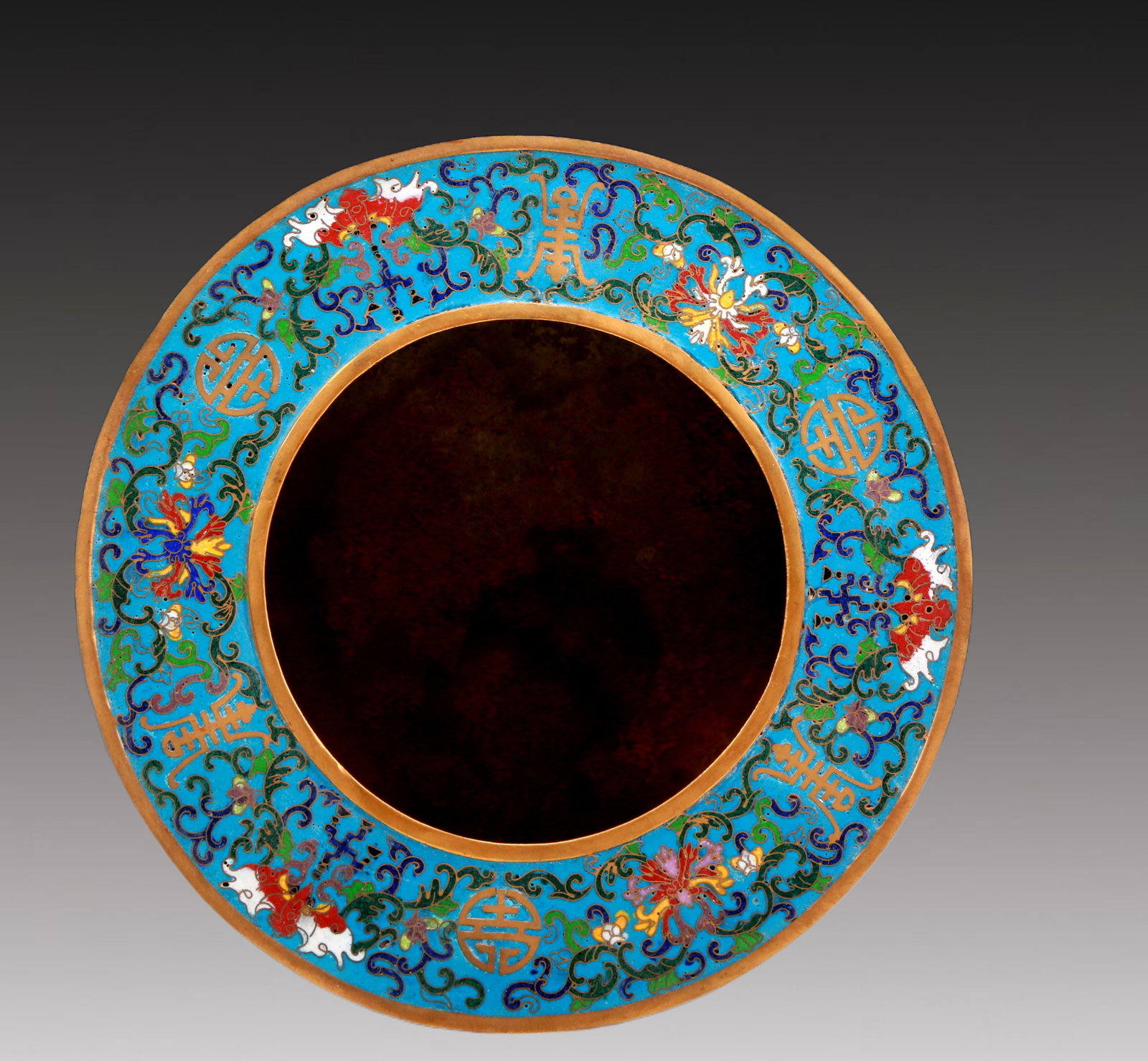 An Elaborate Cloisonne 'Scrolling Lotus& Bat' Jardiniere - 4