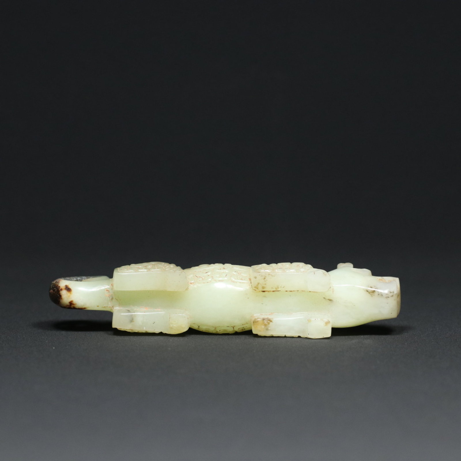 An Exquisite White Jade Ruyi Pattern Tiger Ornament - 3