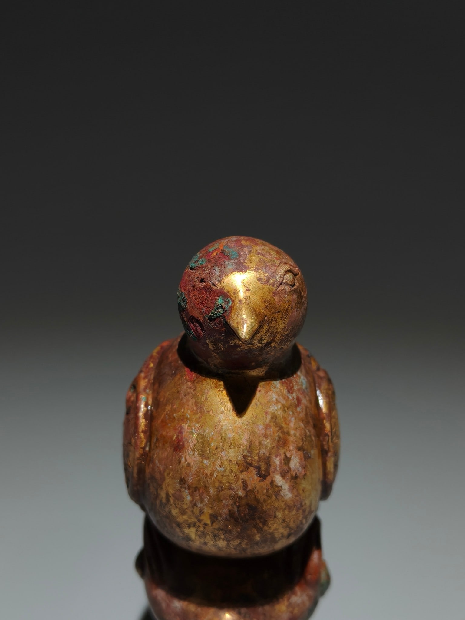 An Exquisite Gilt Bronze Bird-Shaped Cane head - 4