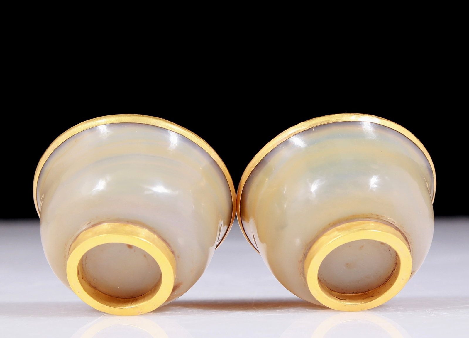 A set of exquisite agate gold-covered tea sets - 14