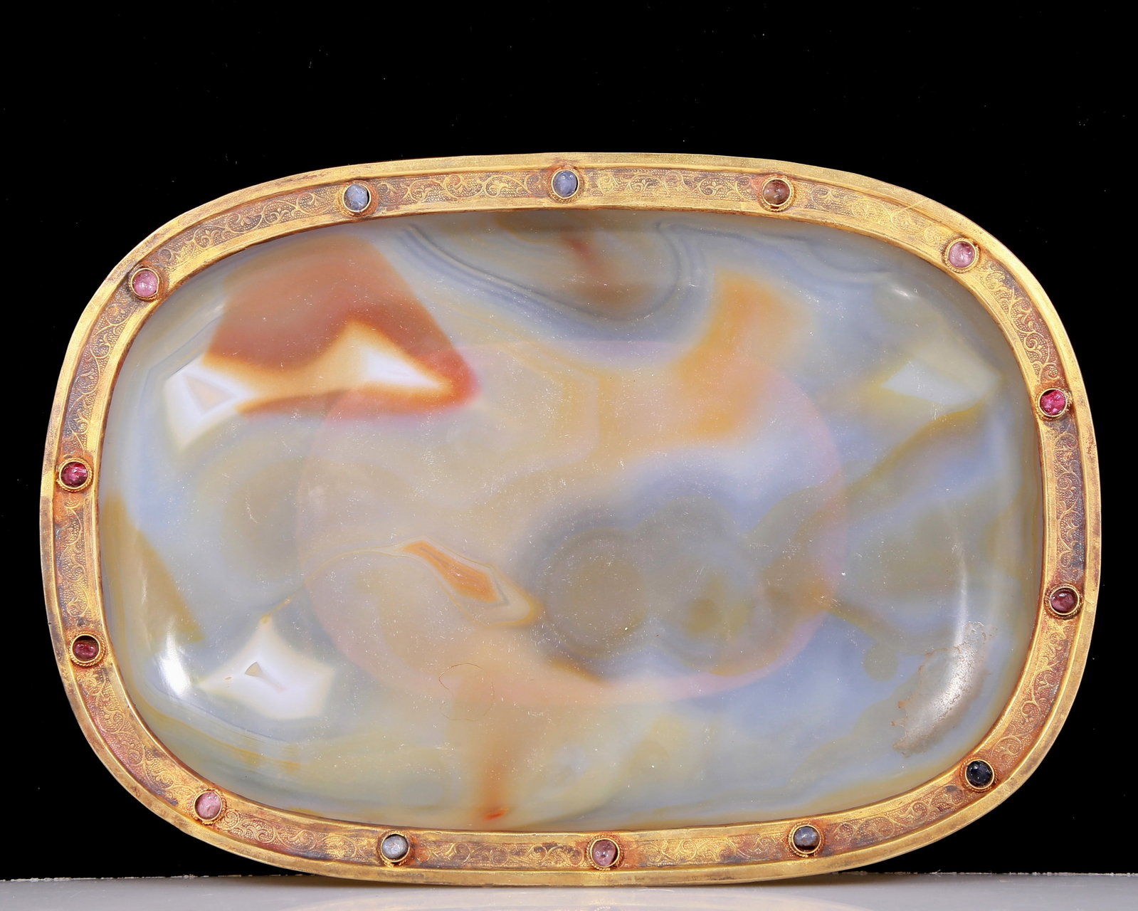 A set of exquisite agate gold-covered tea sets - 15