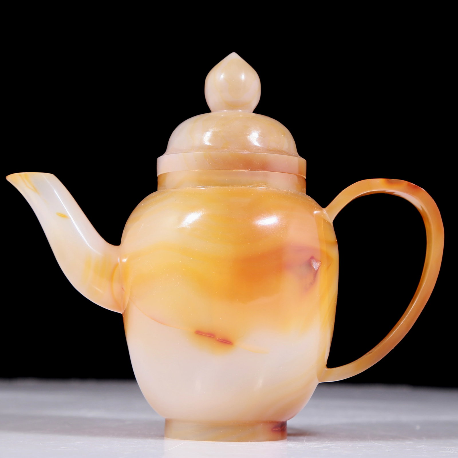 A set of exquisite agate gold-covered tea sets - 7