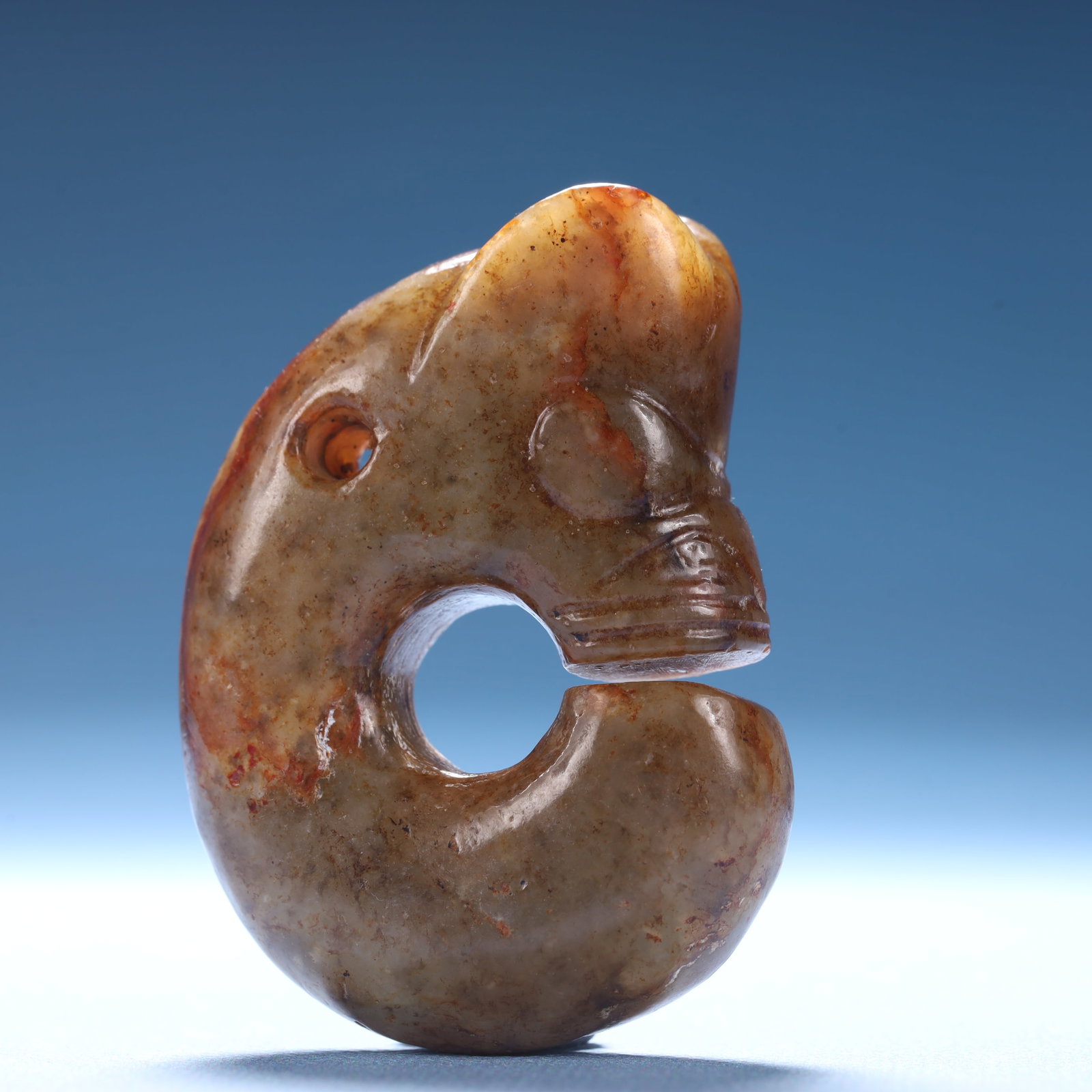 An Archaic Hongshan Culture Yellow Jade Pig and Dragon Pendant - 3