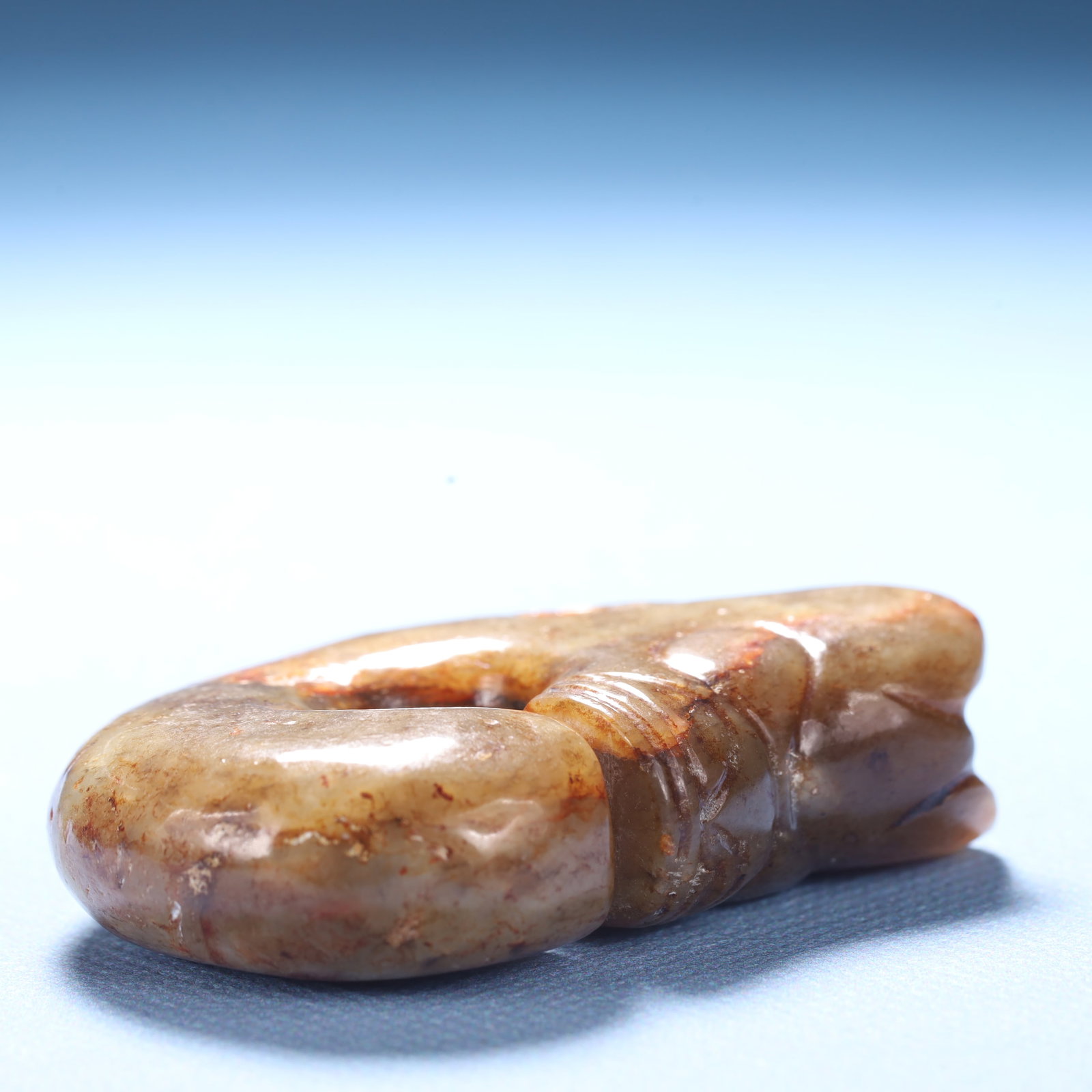 An Archaic Hongshan Culture Yellow Jade Pig and Dragon Pendant - 4