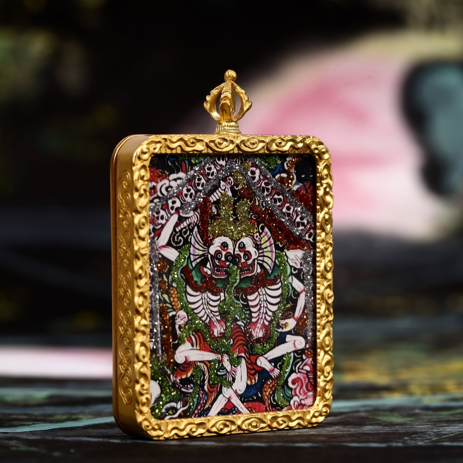 An Exquisite Painted Color Tangka - 3