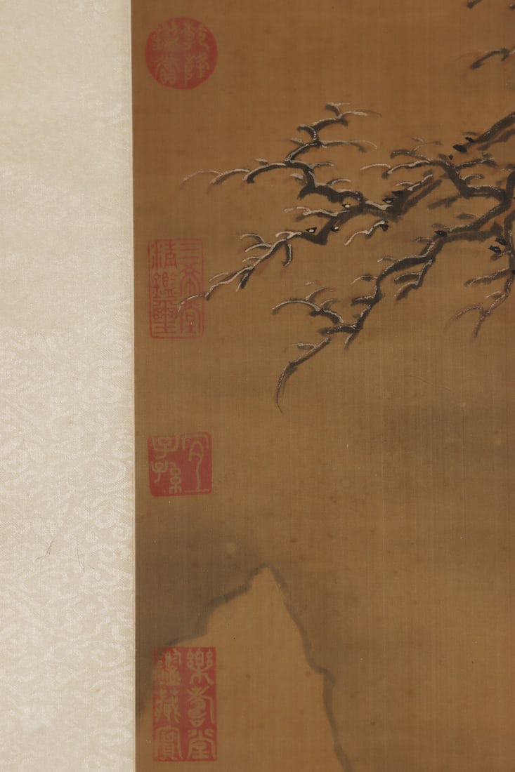 A Chinese Vertical Scroll Ink Painting of Dharma on Paper,Lu Lingjia - 8