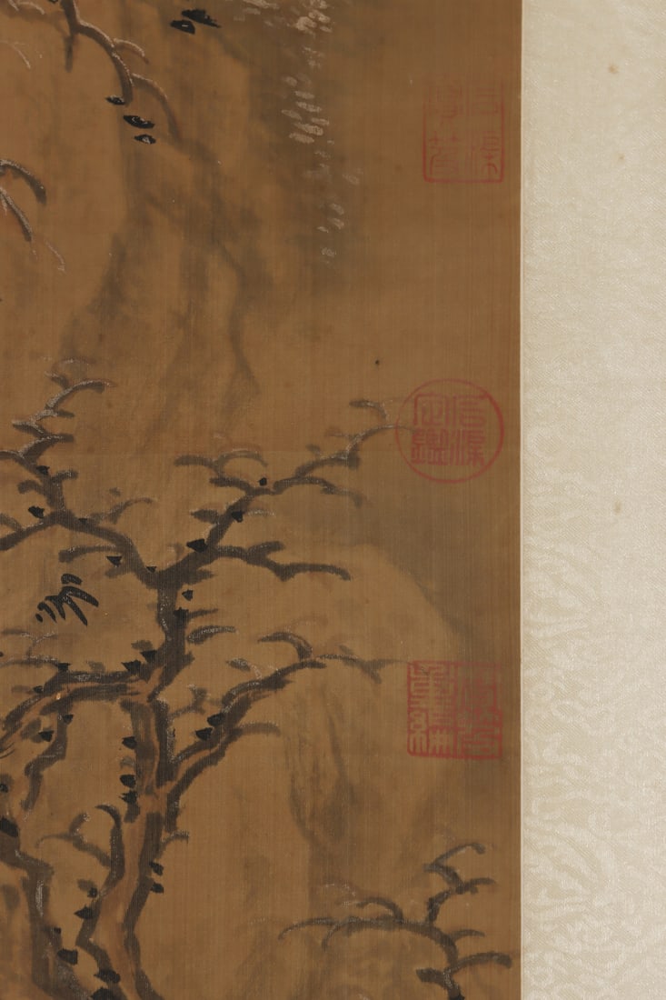 A Chinese Vertical Scroll Ink Painting of Dharma on Paper,Lu Lingjia - 9