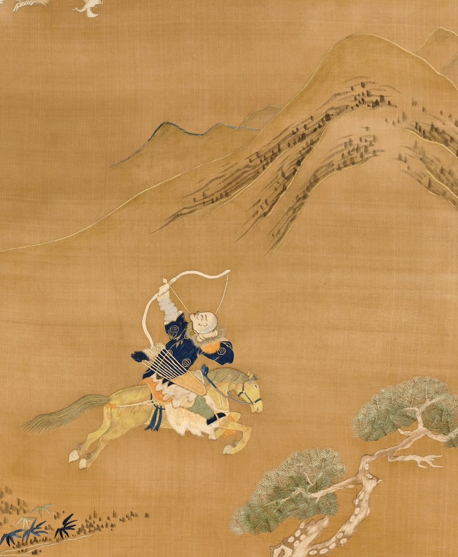 Gu embroidered barbarian hunting horse - 5