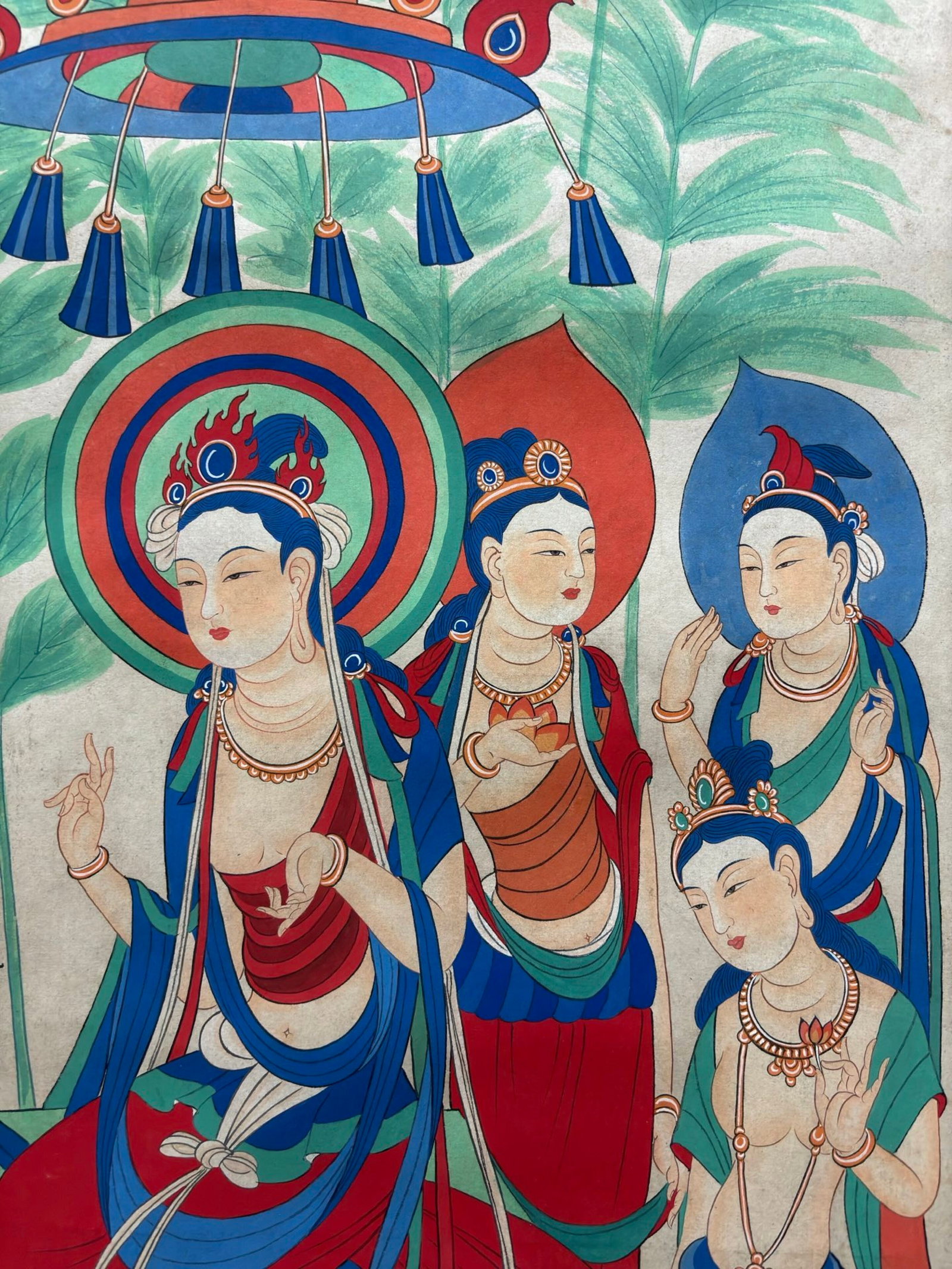 A Chinese Vertical Scroll Ink Painting of Buddha Statue on Paper,Zhang Daqian - 6