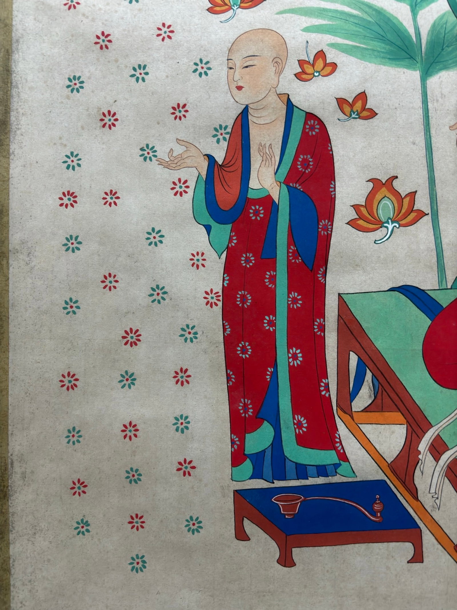 A Chinese Vertical Scroll Ink Painting of Buddha Statue on Paper,Zhang Daqian - 7
