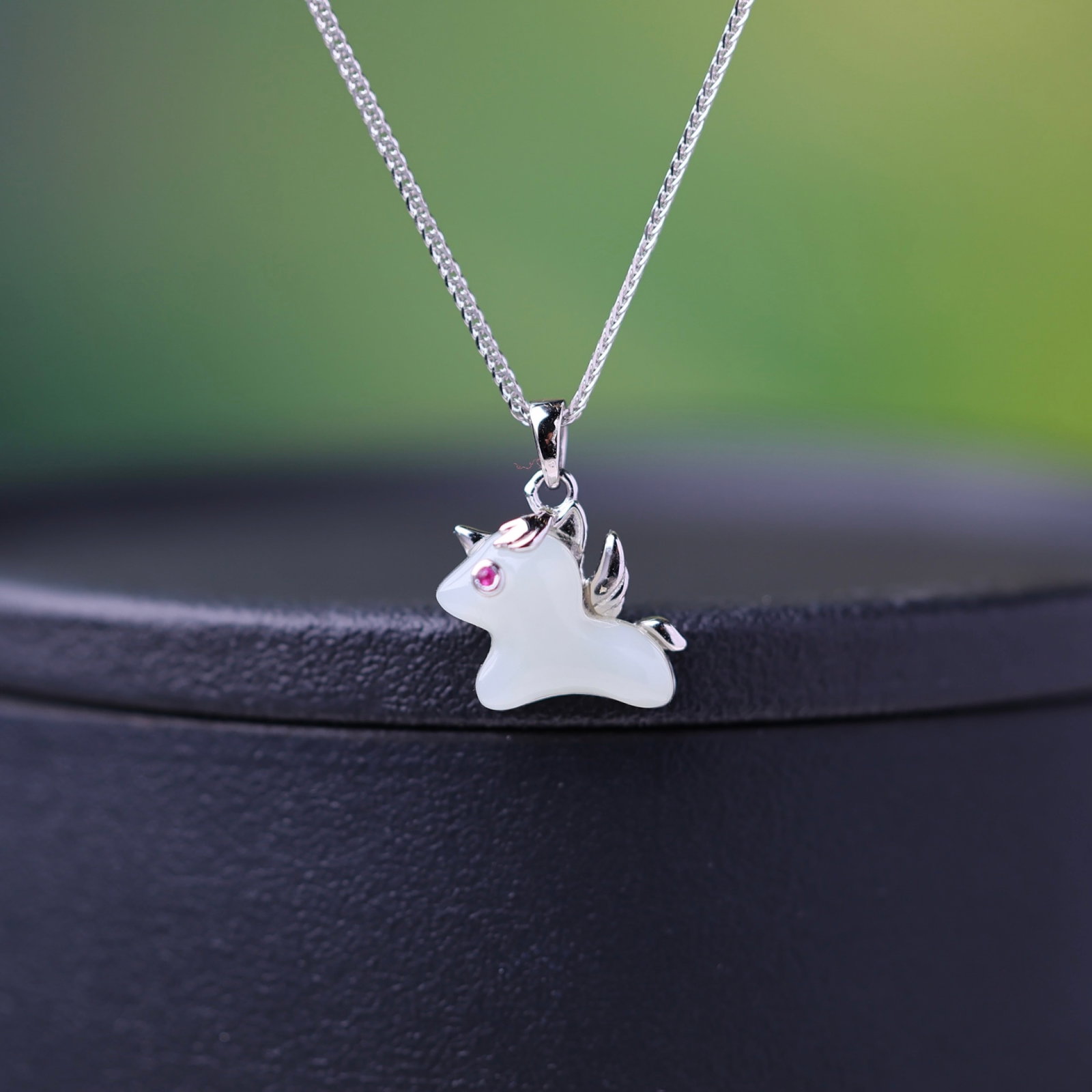An Exquisite Sterling Silver Inlaid White Jade Pendant - 4