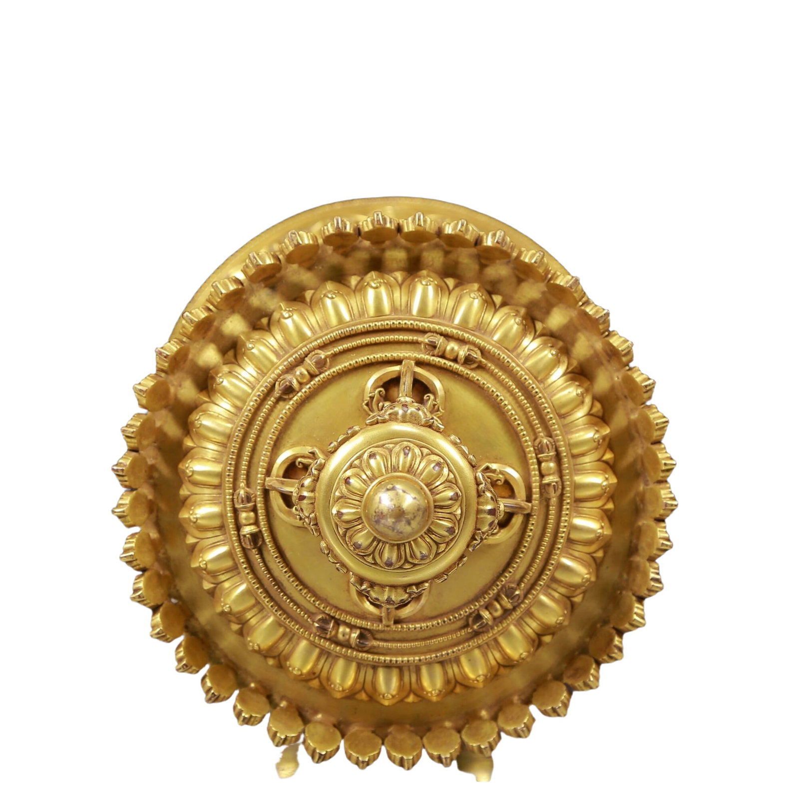 A solemn gilt-bronze Sakyamuni Buddha Pagoda - 5