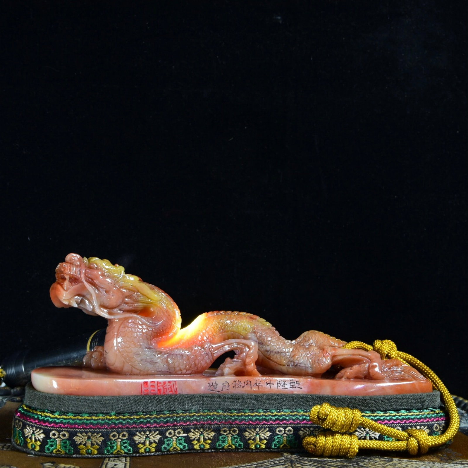 An Exquisite Shoushan Stone Dragon Pattern Seal - 4
