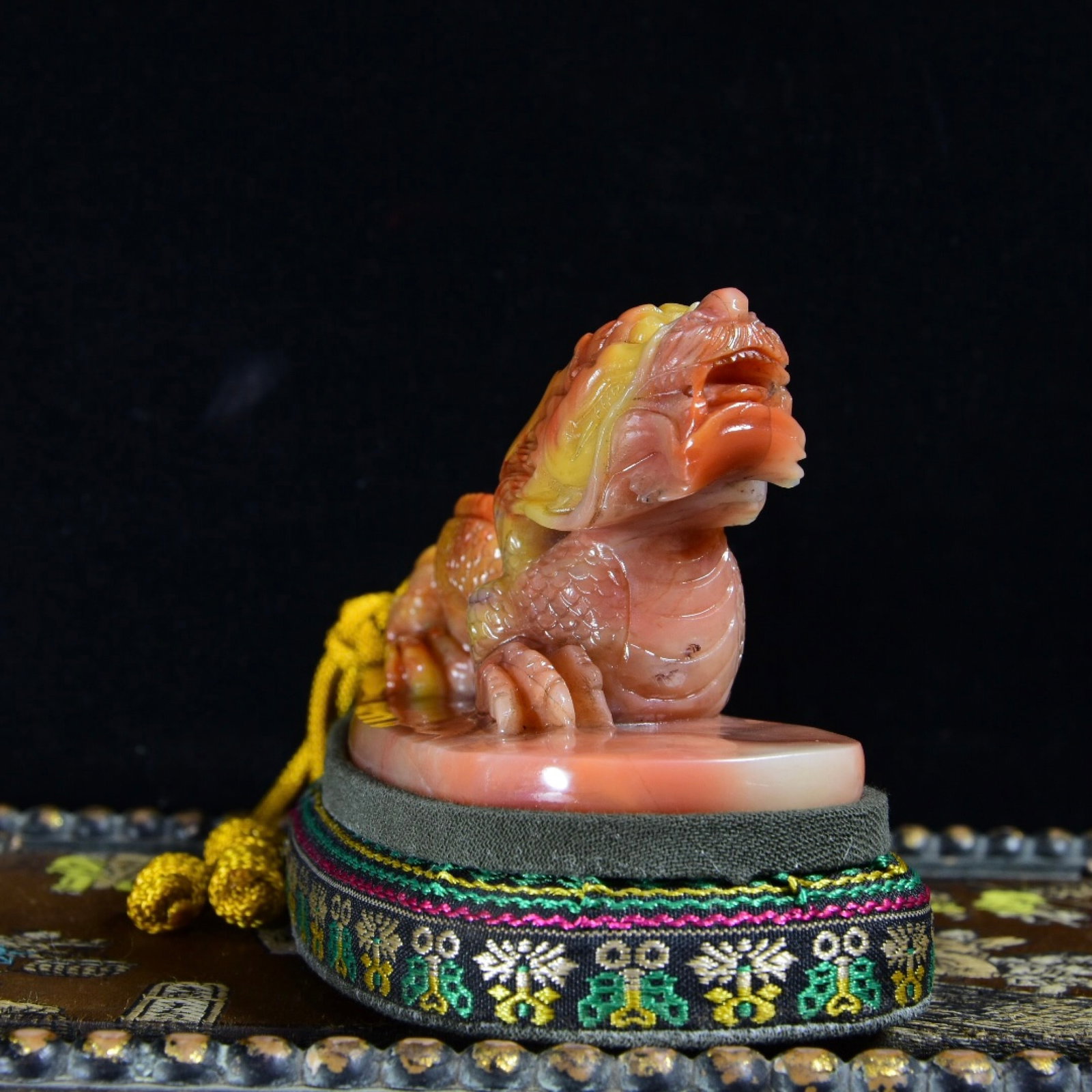 An Exquisite Shoushan Stone Dragon Pattern Seal - 5