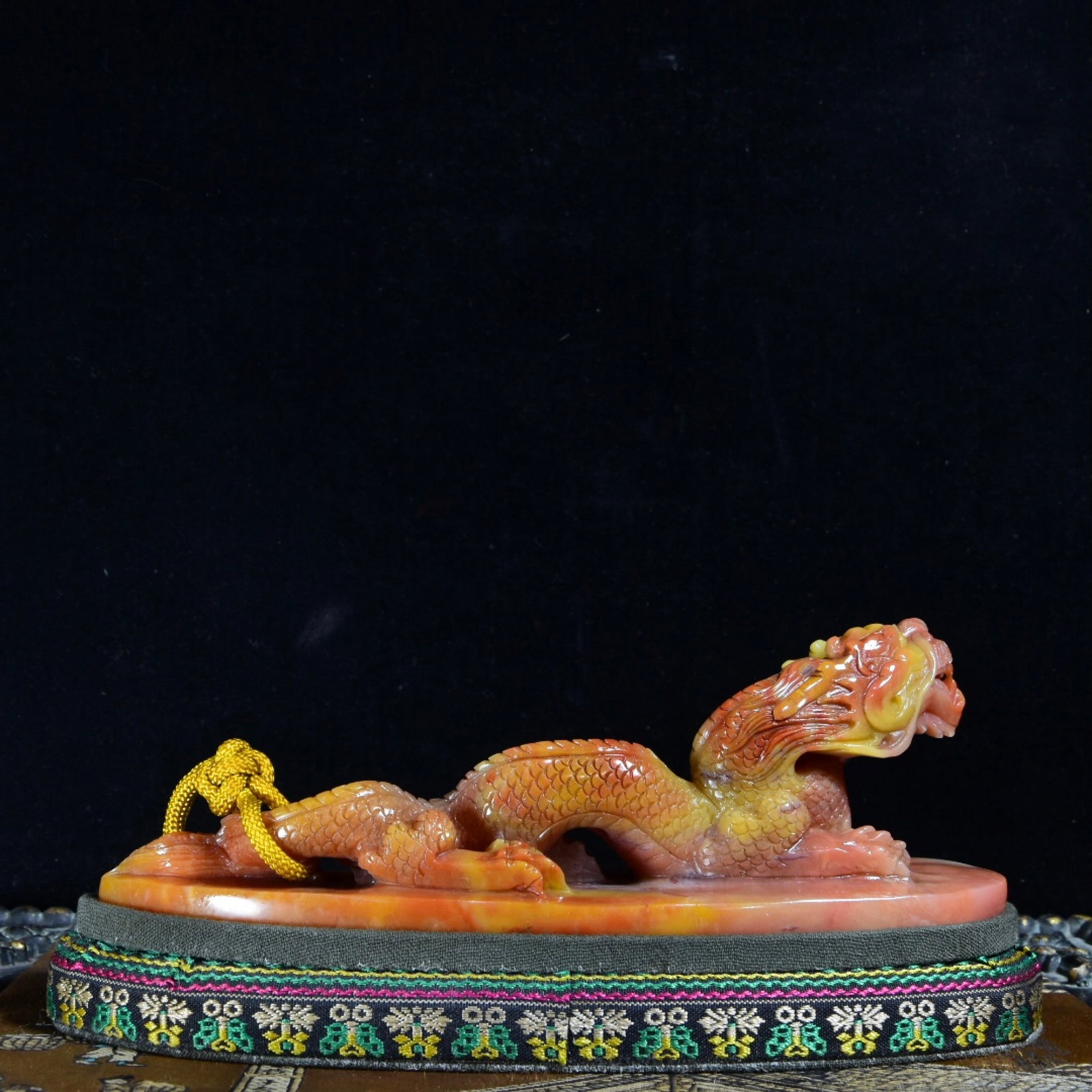 An Exquisite Shoushan Stone Dragon Pattern Seal - 6