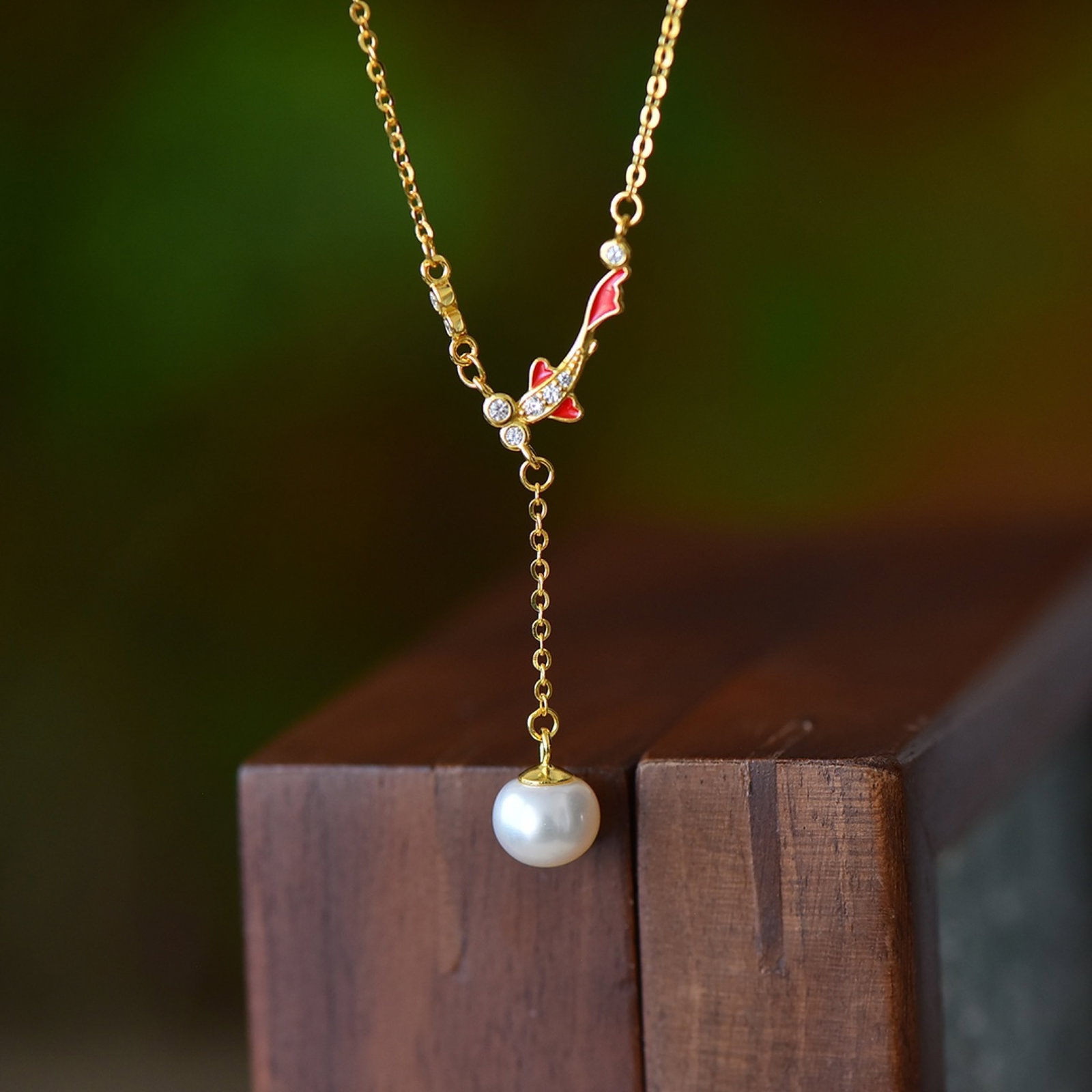 An Exquisite Sterling Silver-Gold Plated Inlaid White Jade Pendant - 2