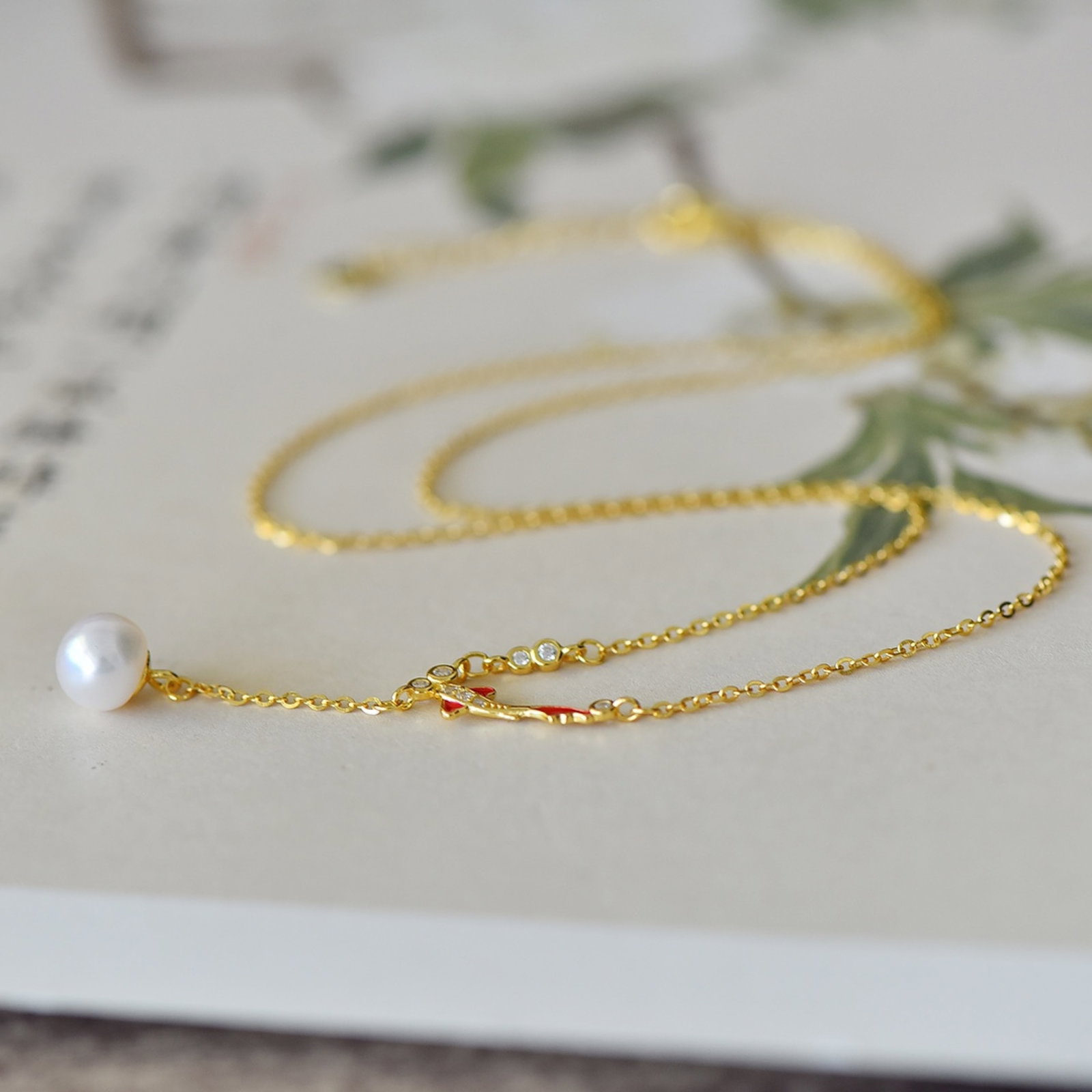 An Exquisite Sterling Silver-Gold Plated Inlaid White Jade Pendant - 4