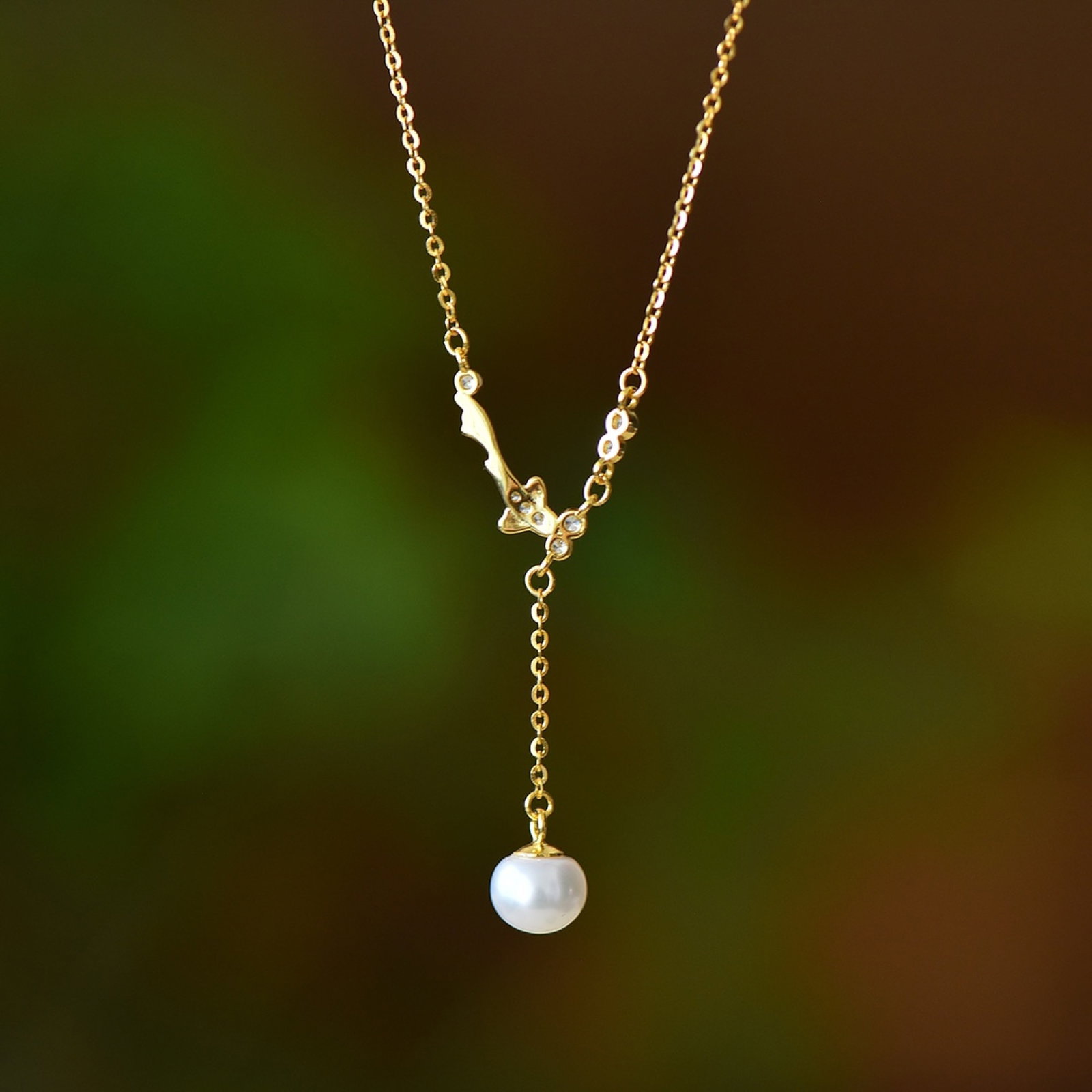 An Exquisite Sterling Silver-Gold Plated Inlaid White Jade Pendant - 6